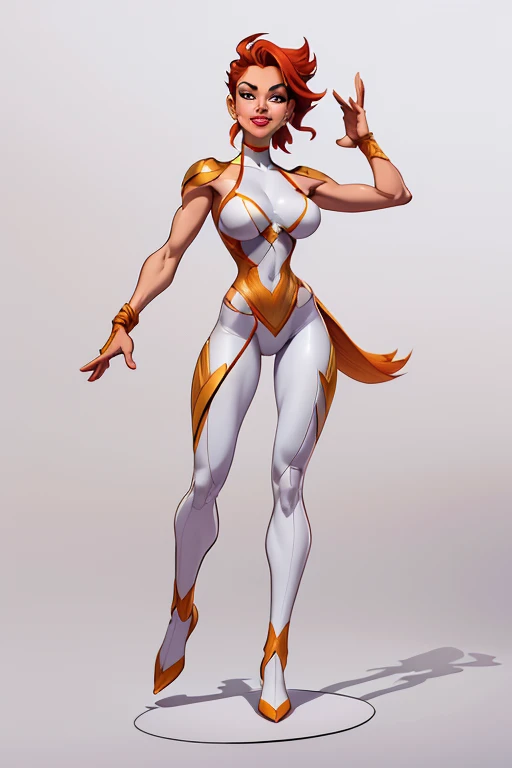(cartoon style:1.2), Drawings of ([beautiful Woman]), upper half body, white background, fun posing, Centered, scale to fit the dimensions