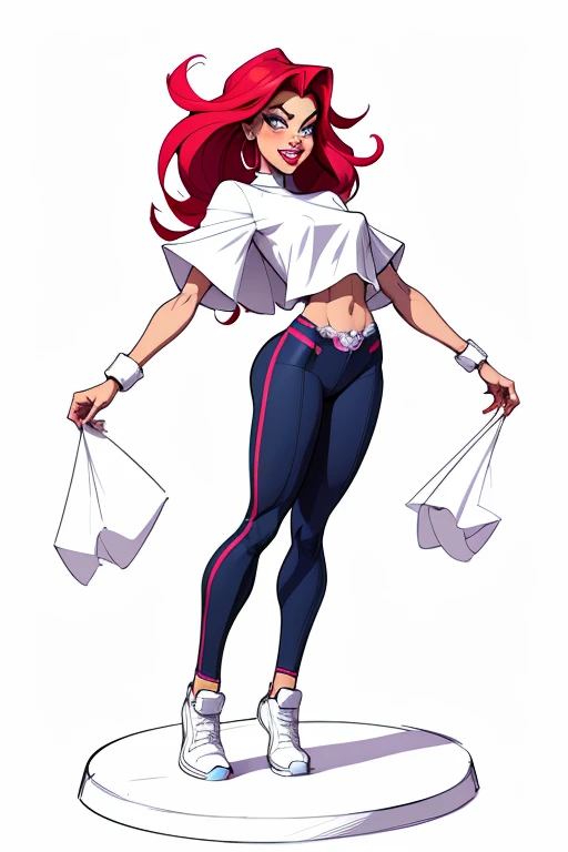 (cartoon style:1.2), Drawings of ([beautiful Woman]),  white background, fun posing, Centered, scale to fit the dimensions