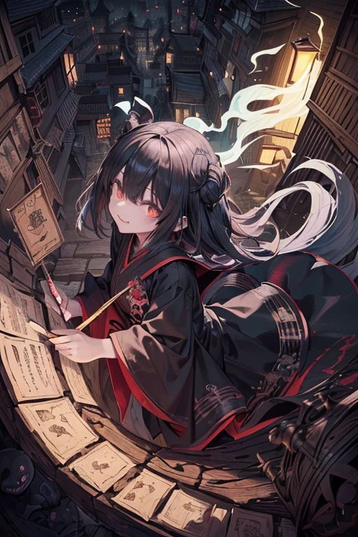 Attack Motion, ((free style)), ((jumpscare)), Outline warm color, ((festival)), ((Chojugiga)), ((Shihon Bokuga)), antique, (anthropomorphism), (Sumi-e), Monochrome art, (Old paper style illustration), (hunting paintingural style, Little monster, old performance, variational pointillism, flat illustration, eerie, (horror elements), eerie worldview, (primitive art), Outline warm color, old picture scroll style, old staging, Ancient mural style, ((Front or side angle)), (((in the city))), (((cartoon style))), ((cartoonish)), ((cartoon illustration)), (Line drawing style illustration), (rough sketch), ((Outline warm color)), (eerie), (doll-like face), (horror factor), eerie worldview, Maine is a monster, possessed body, Japanese style tool, personification of junk, Japanese Monsters, (Dark atmosphere), (Mysterious Variants), (spooky look), (Crazy smile), (crazy face), looks like a person, ((masterpiece)), ((high resolution)), ((super delicate)), ((8k)), (Distinctive hair style), (Creative accessories), madness, ((Draft cartoon style)), ((wallpaper)), ((Diverse angles)), Comic Style Illustrations, (drawing style), (individualistic atmosphere), Fantasy Town, extra, Nightmare, ghost, darkness, fear, eerie, undead, curse, specter, sorcery, creepy laughter, murder, paranormal activity, soul, supernatural, apparition, terrifying, spooky sound, dread, conspiracy, dark power, deceased, spirit photography, hallucination, out-of-body experience, death omen, incantation, demon, soul of the dead, paranormal investigation, psychic sense, spiritual presence, bloodstain, undead, cursed gaze, shadow of terror, unknown entity, scent of death, ghostly attack, witch, forbidden sorcery, sinister shadow, voice of the dead, nightmare labyrinth, wail of the undead, spirit manifestation, forbidden knowledge, ghost ship, shadow of the dead, cursed place, spirit world