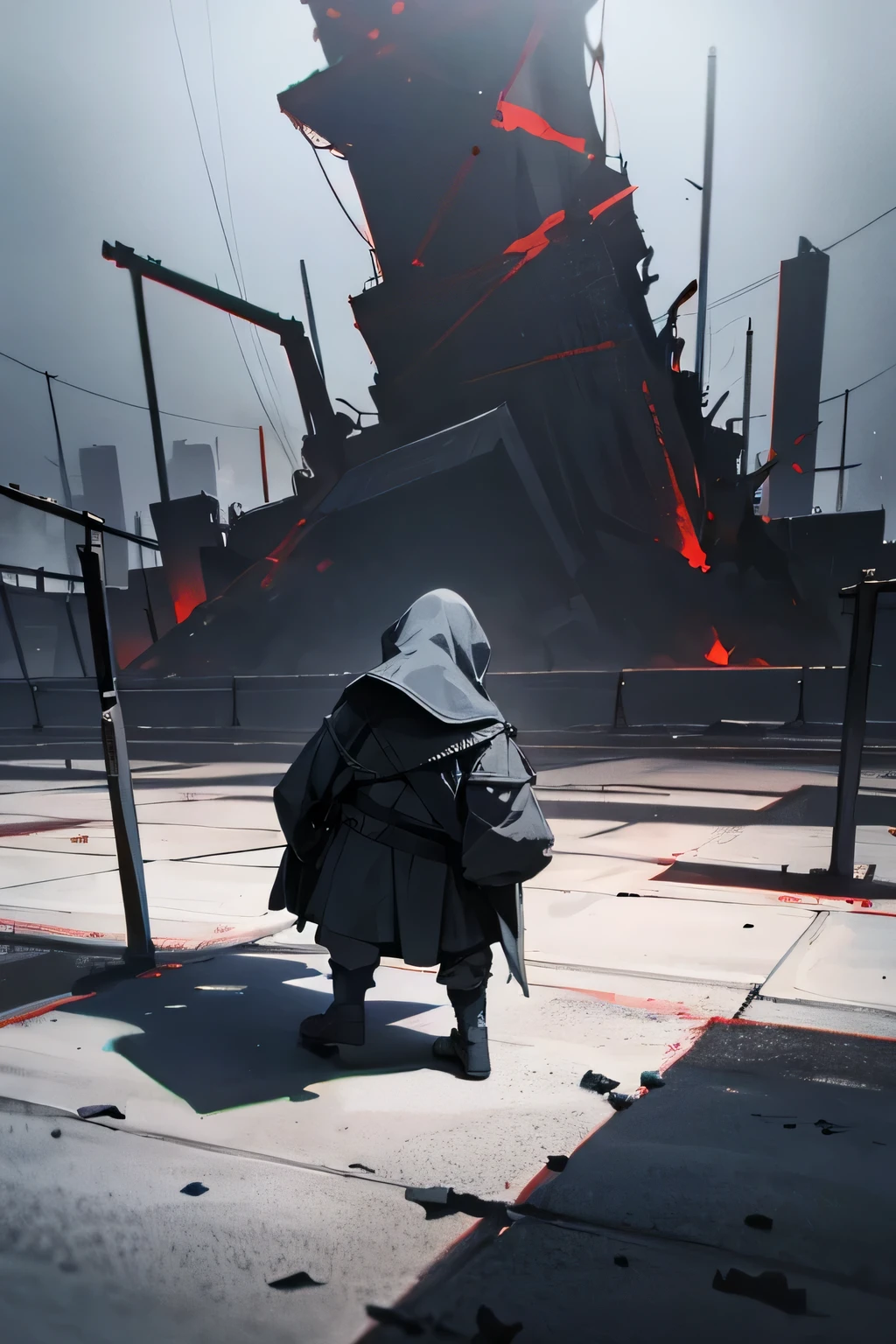 war place, dark vibes, no charackter