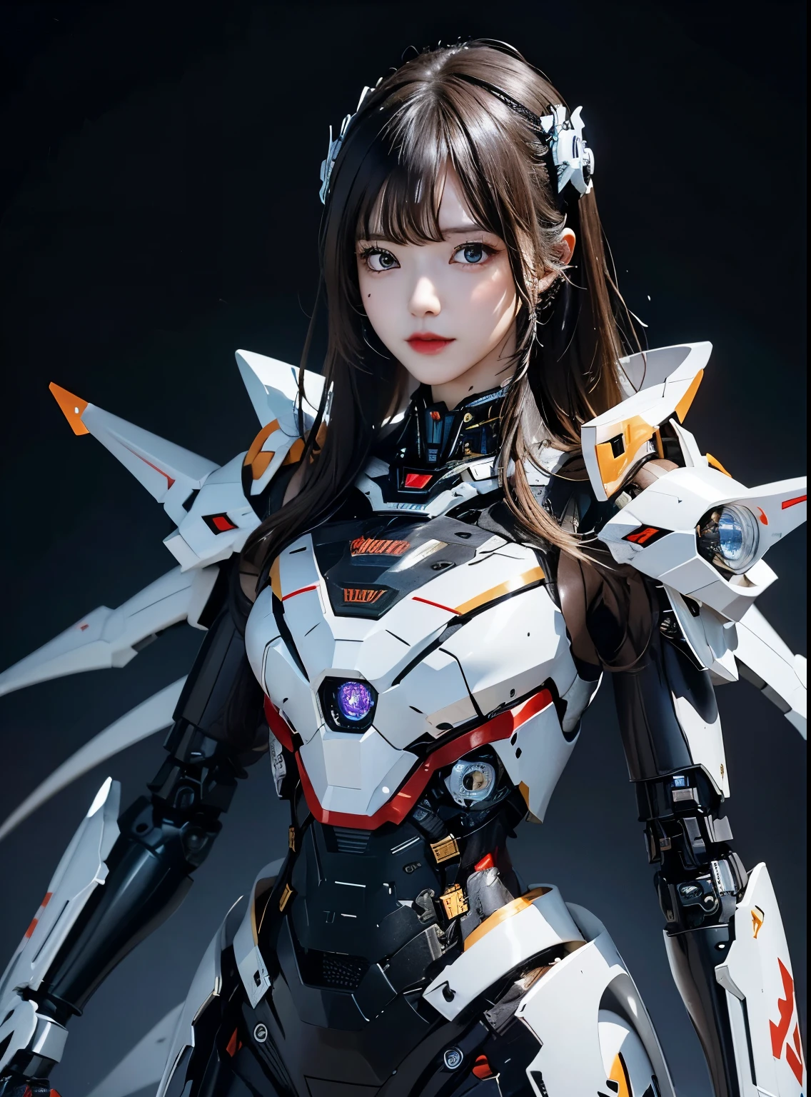 rough skin, Super detailed, advanced details, high quality, 最high quality, High resolution, 1080P, hard disk, beautiful,(War Machine),beautifulサイボーグの女性,Mecha cyborg girl,battle mode,Mecha body girl,彼女は未来的なWar Machineのメカを身に着けています,full body shot