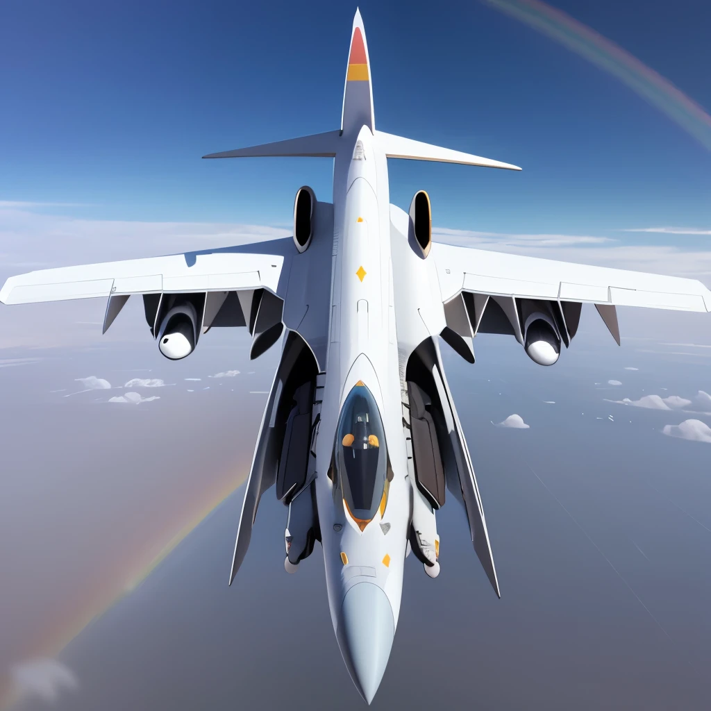 an airplane, supersonic, game icon, masterpiece, best quality, super detailed, masterpiece, HD transparent background, 3D rendering 2D, Fly in the sky, Volumetric light,
unmanned, objectification, Fantasy - Rainbow 5 