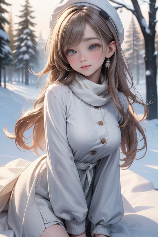 (best quality,4K,8k,high resolution,masterpiece:1.2),Super detailed,(actual,photoactual,photo-actual:1.37),A cute cat girl，Has soft, fluffy white fur, With cute and delicate eyes and delicate pink nose and lips, Standing in the snow. Girl with sweet and innocent expression, With a hint of curiosity in his eyes. She wears a comfortable winter coat, Pair it with a knitted hat and scarf that matches the color of her fur, Adds an extra touch of cuteness to her appearance. Snowflakes fell gently around her, Create a magical and dreamy atmosphere.

The snow-covered land is pristine and pure, Create a soft and tranquil background for Cat Girl. Parts of trees and leaves covered with snow, Thin branches peeked out through the white blanket. sunlight through the trees, Casts a warm, soft glow on the scene, Enhance the overall charming atmosphere.

The color palette is dominated by white and soft pastels, Create a calm and soothing atmosphere. Catgirl&#39;s fur is a mix of white and cream, There is a hint of pink blush on the cheeks. The landscape is bathed in cool tones of blue and gray, Subtle pastel pinks and purples in the sky and clouds.

Lighting is soft and diffuse, Cat girl silhouette illuminated with soft backlight, Creates a soft halo effect around her. Shadows cast by trees add depth and dimension to the scene, Enhance its overall sense of realism.

This prompt will deliver a stunning and heartwarming masterpiece, Snow scenes show the beauty of nature and Catwoman’s innocence.