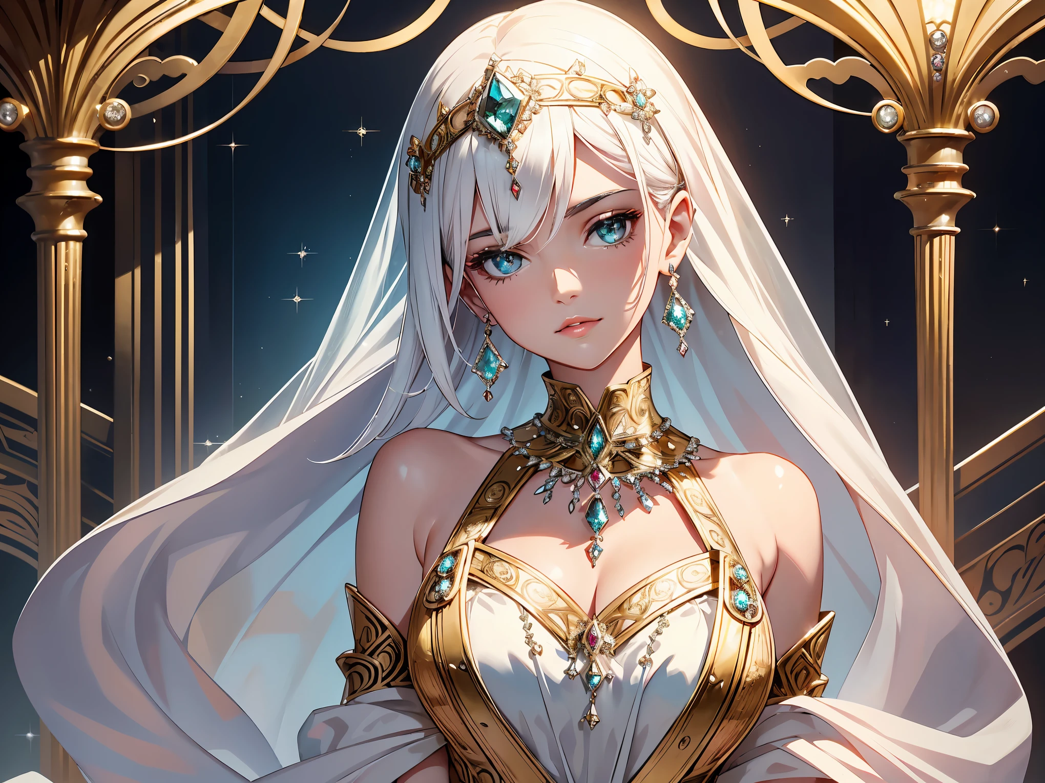 (8K, RAW photo, highest quality, masterpiece: 1.2), High-definition RAW color photo, Professional photography, Art deco characteristics, Simplified linear and geometric design, Simple repeating pattern of circles, squares, and triangles, Art Deco styleのブローチ, A sparkling diamond brooch on the chest, Art Deco style, beautiful design, Beautiful curved three-dimensional form, The brilliance of rose cut diamonds, sleek design, Antique jewelry using diamonds and natural pearls, antique brooch, Fusion of Art Deco and Nouveau, enchanting shine, A sighing atmosphere, elegant taste, meticulous attention to detail, High resolution, high detail, fantasy, mysterious, Highly detailed photos,