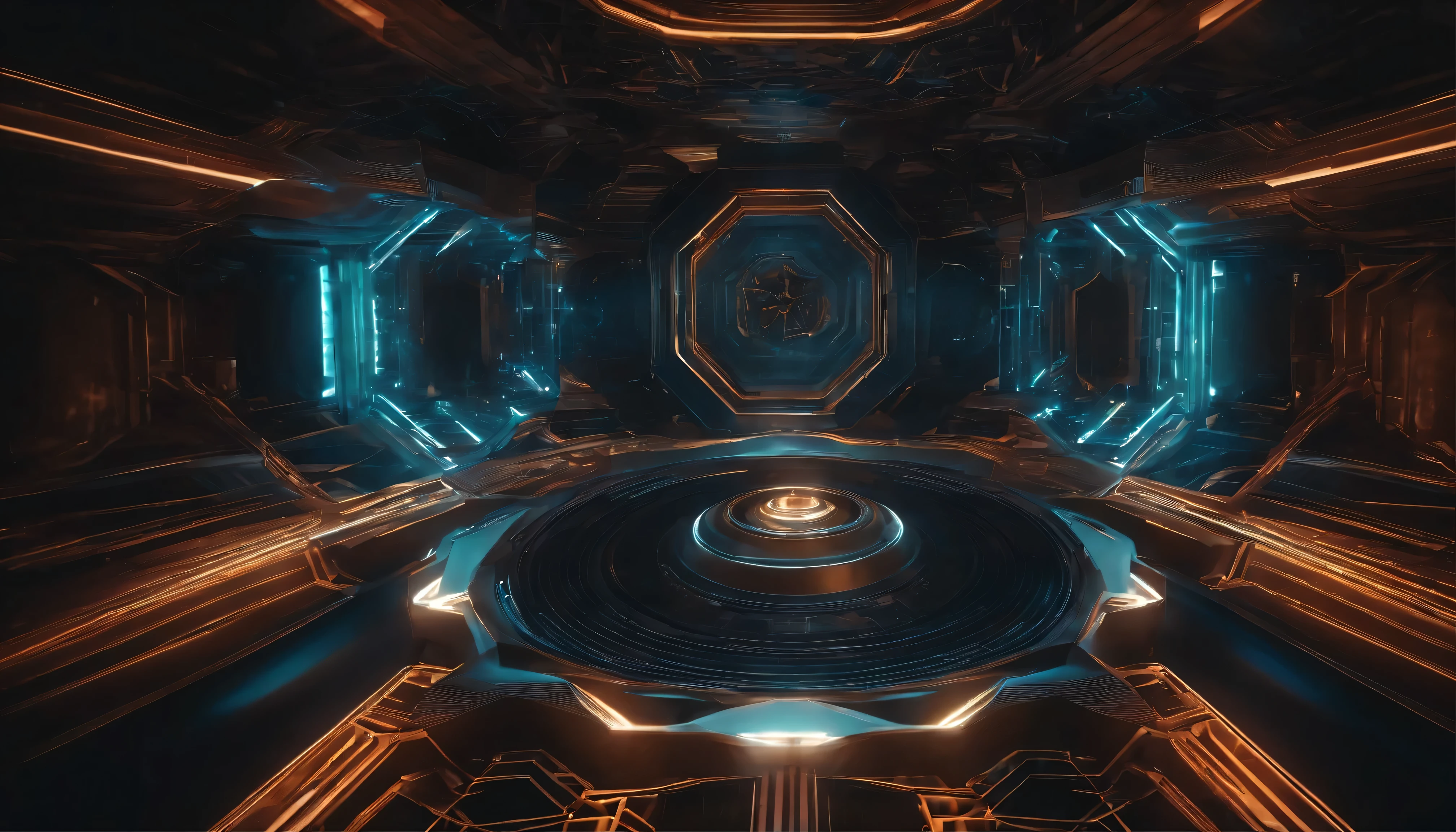 Abstract technological hexagonal structure 