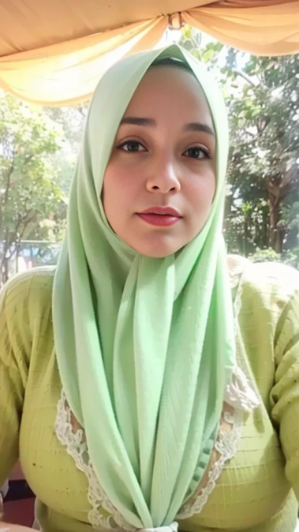 (8k, RAW photo, best quality, masterpiece:1.2), (realistic, photorealistic:1.37), 1 mature hijab woman, 55-years-old, real huge breasts, huge breasts, huge breasts, real nipples,
