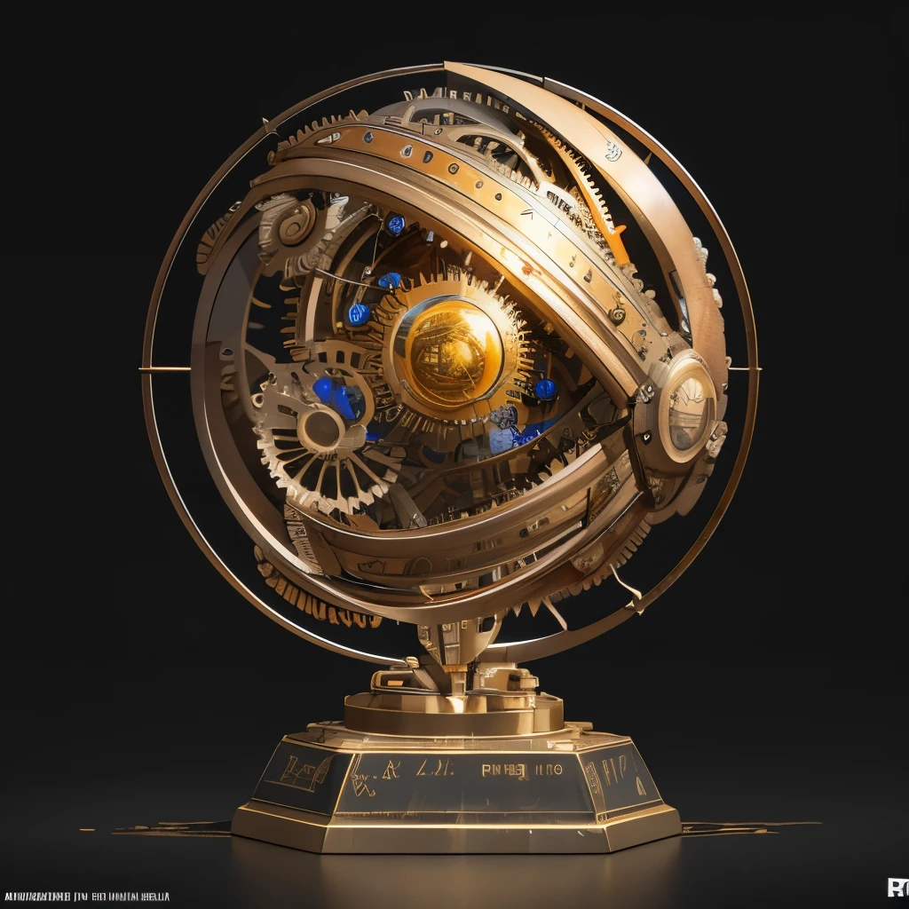 Steampunk Armillary Sphere, ultra high definition, real engine 5, art station, weta digital, Extremely detailed and complex, microscopic details, Surreal, golden ratio, 8k, elegant, Gorgeous, Natural light, Ray traced reflections, octane rendering, 3D, 8k, Volumetric lighting, Cinema lighting, high contrast, epic scene, neon atmosphere, abstract black oil, Gear machinery, Detailed acrylic, junk, complexity, Rendered in Unreal Engine, lifelike