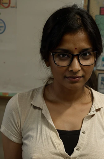 big tit indian teacher with glasses on