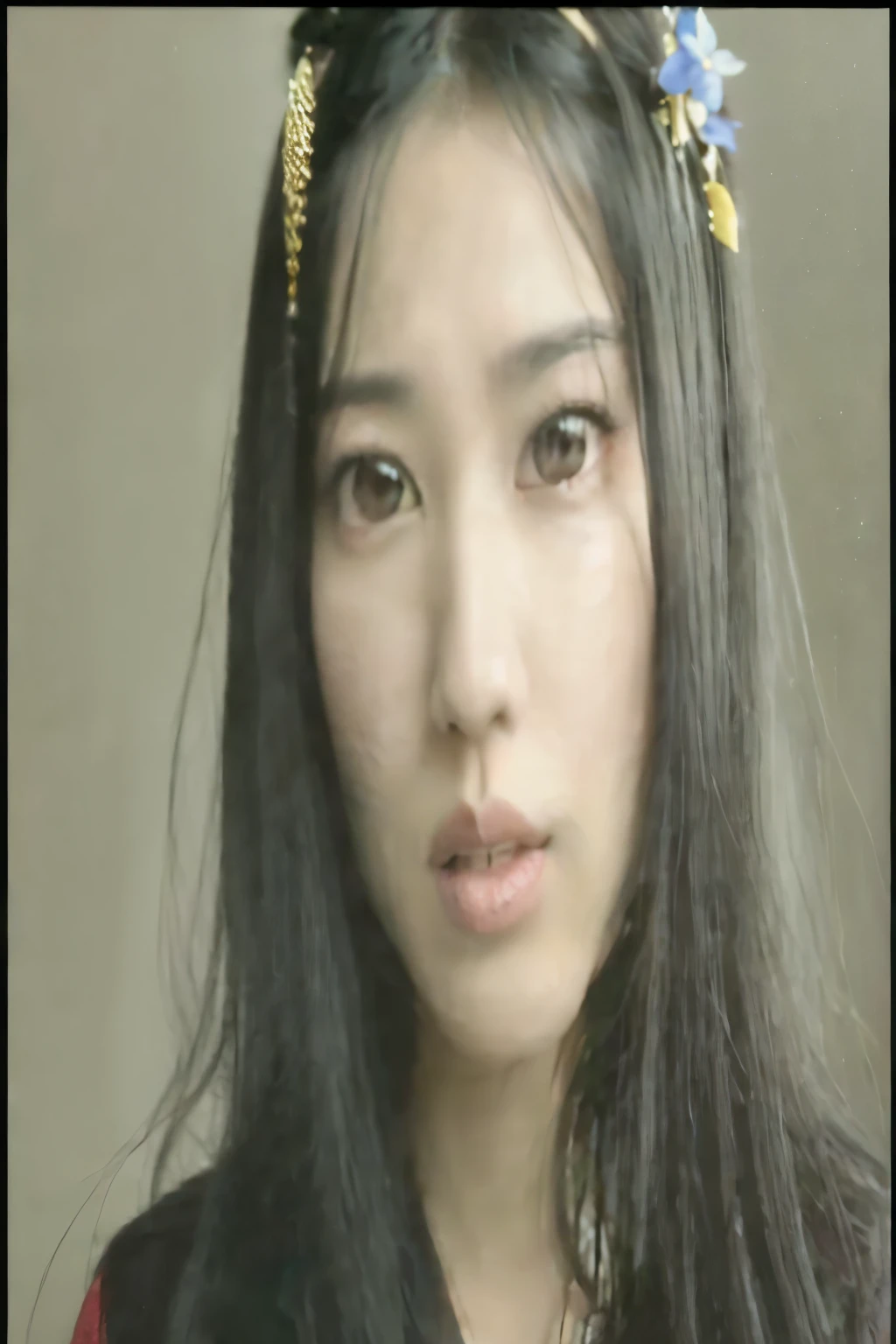 arafed woman with long black hair and a flower in her hair, mariko mori, akiko takase, kiyoko suzuki, yuuka kazami, yun ling, chiho ashima, etsuko miura, kazue kato, eiko ishioka, mutsumi akasaki, riyoko ikeda, sui ishida, kaoru mori