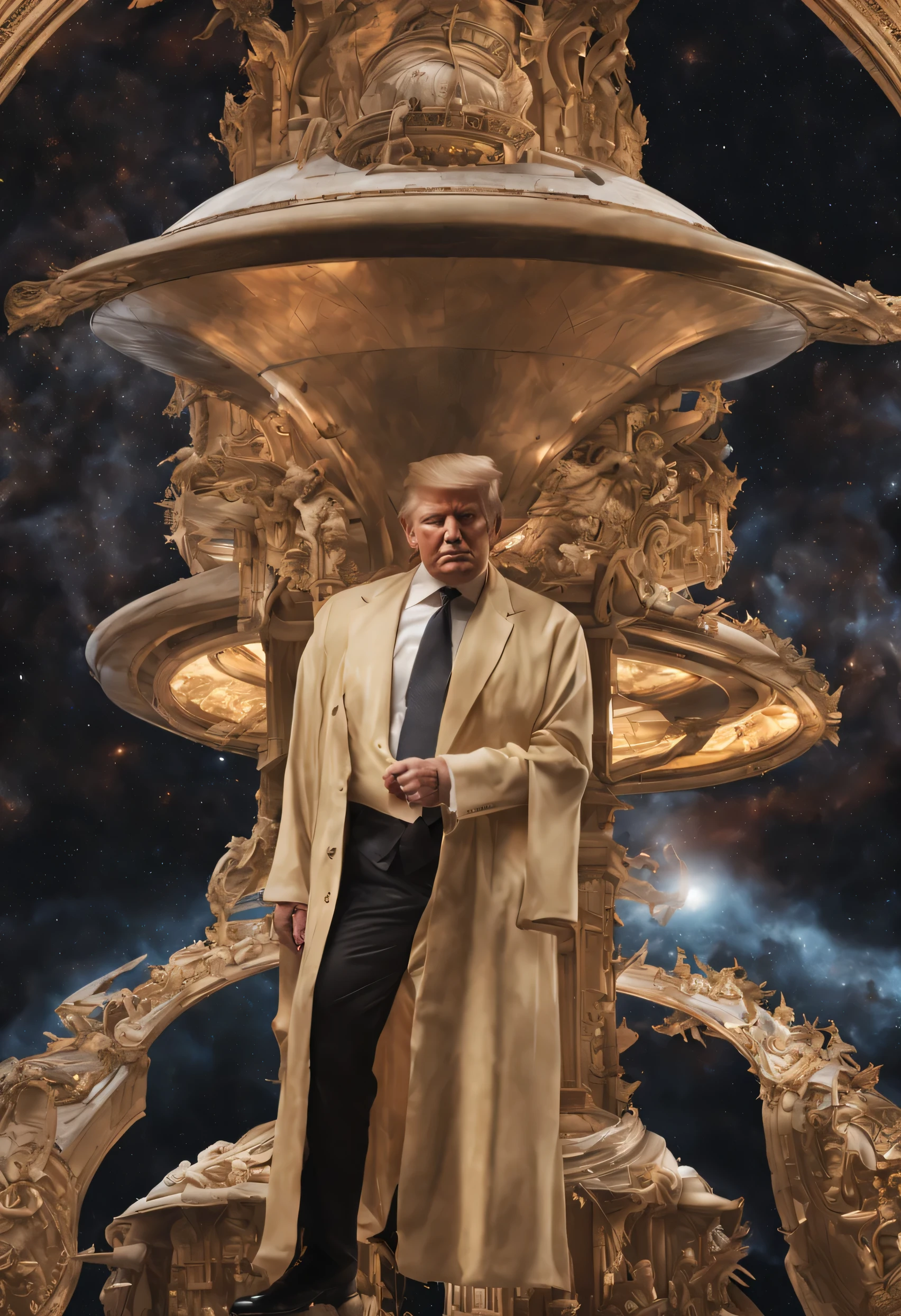 donald trump no futuro cassimo em outro planeta, 8 k, realista,