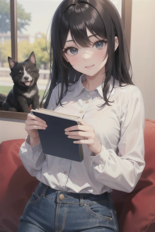 Cute puppy. Beautiful puppies. adorable puppy. Portrait of a woman in a white dress, Holding a book with delicate hands, Express beauty and power. Detailed portrait of an indigenous woman in cartoon style, With beautiful eyes, Quick brush strokes and vibrant colors. Cute puppy. Beautiful puppies. Masterpieces of cute puppies, With red and white fur. Italian girl posing, detailed face, black hair, athlete body, Wearing red flannel and jeans. soft hair, smile, Cute Italian.