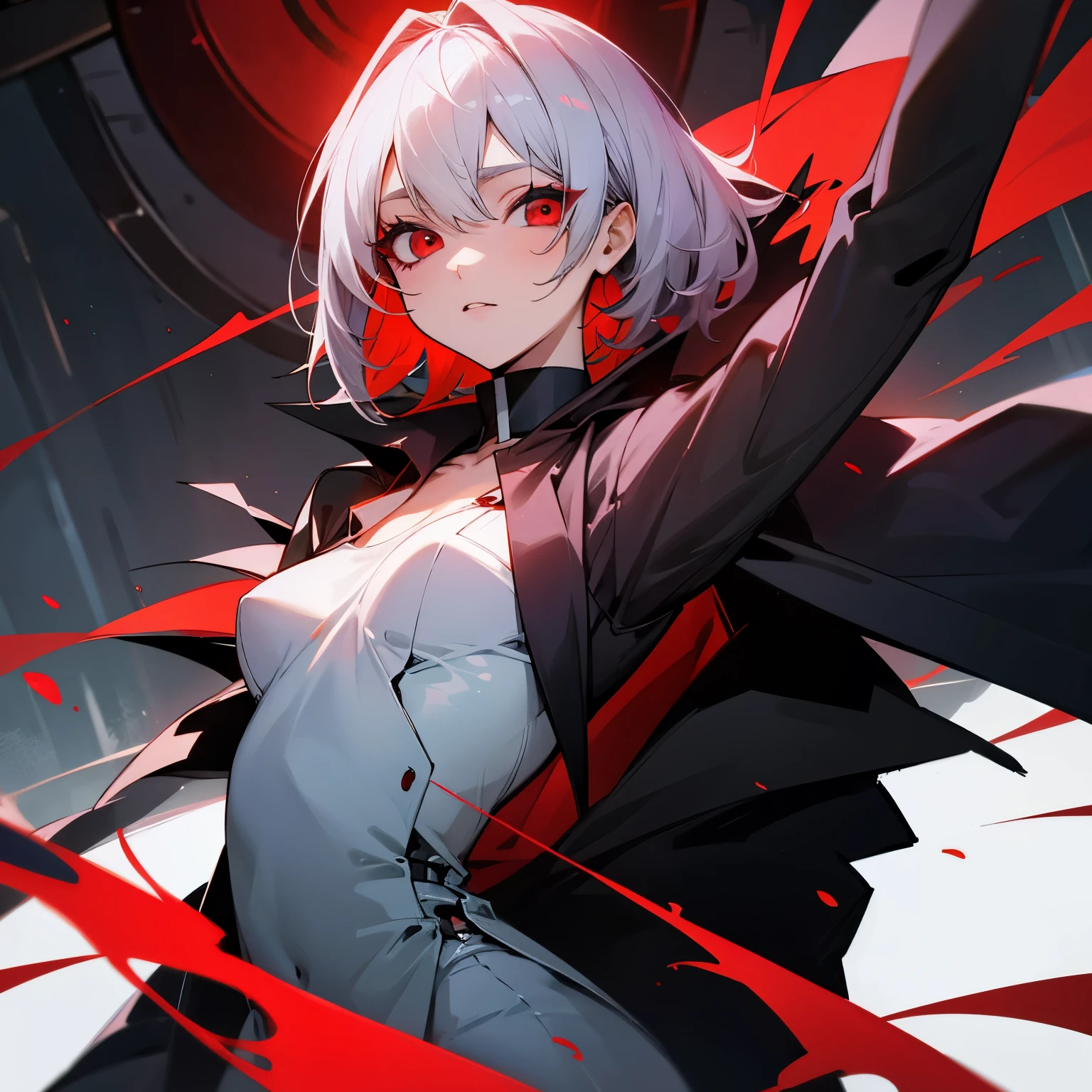 The girl with the red eyes