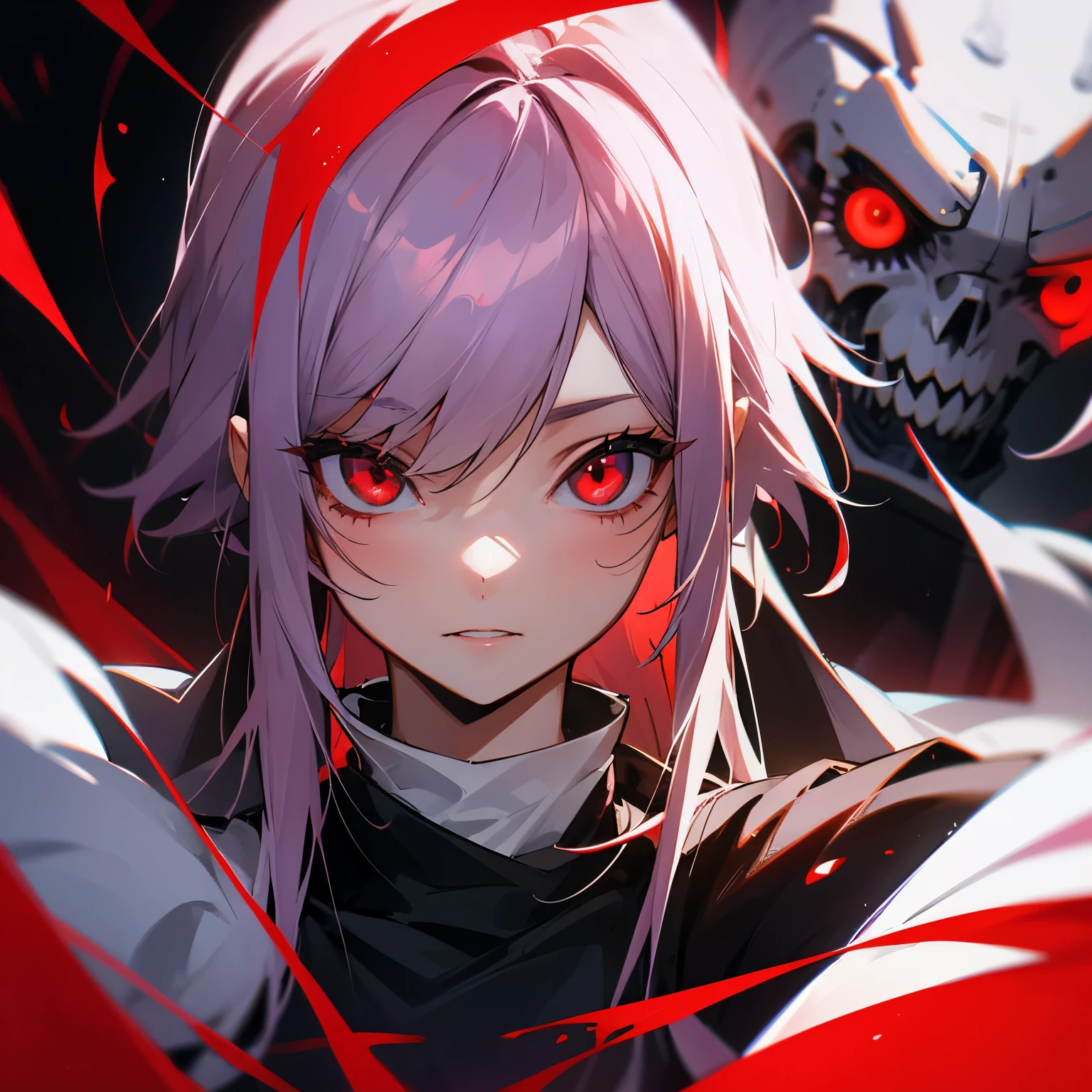 The girl with the red eyes