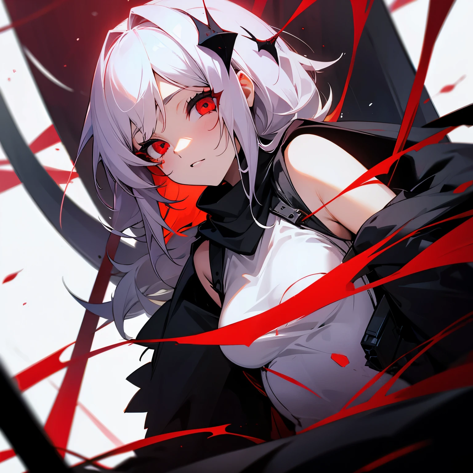 The girl with the red eyes