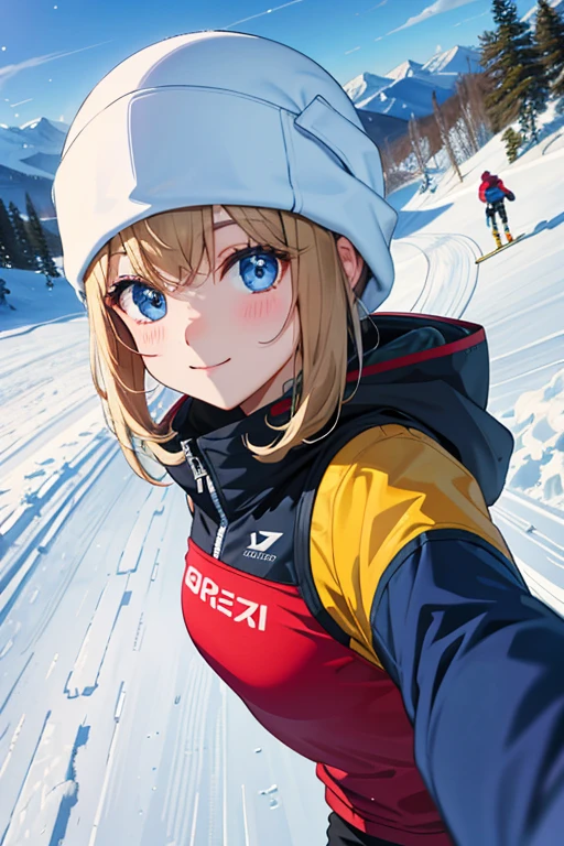 Skiers、Ski resort、Upper body、Beautiful eyes、slide