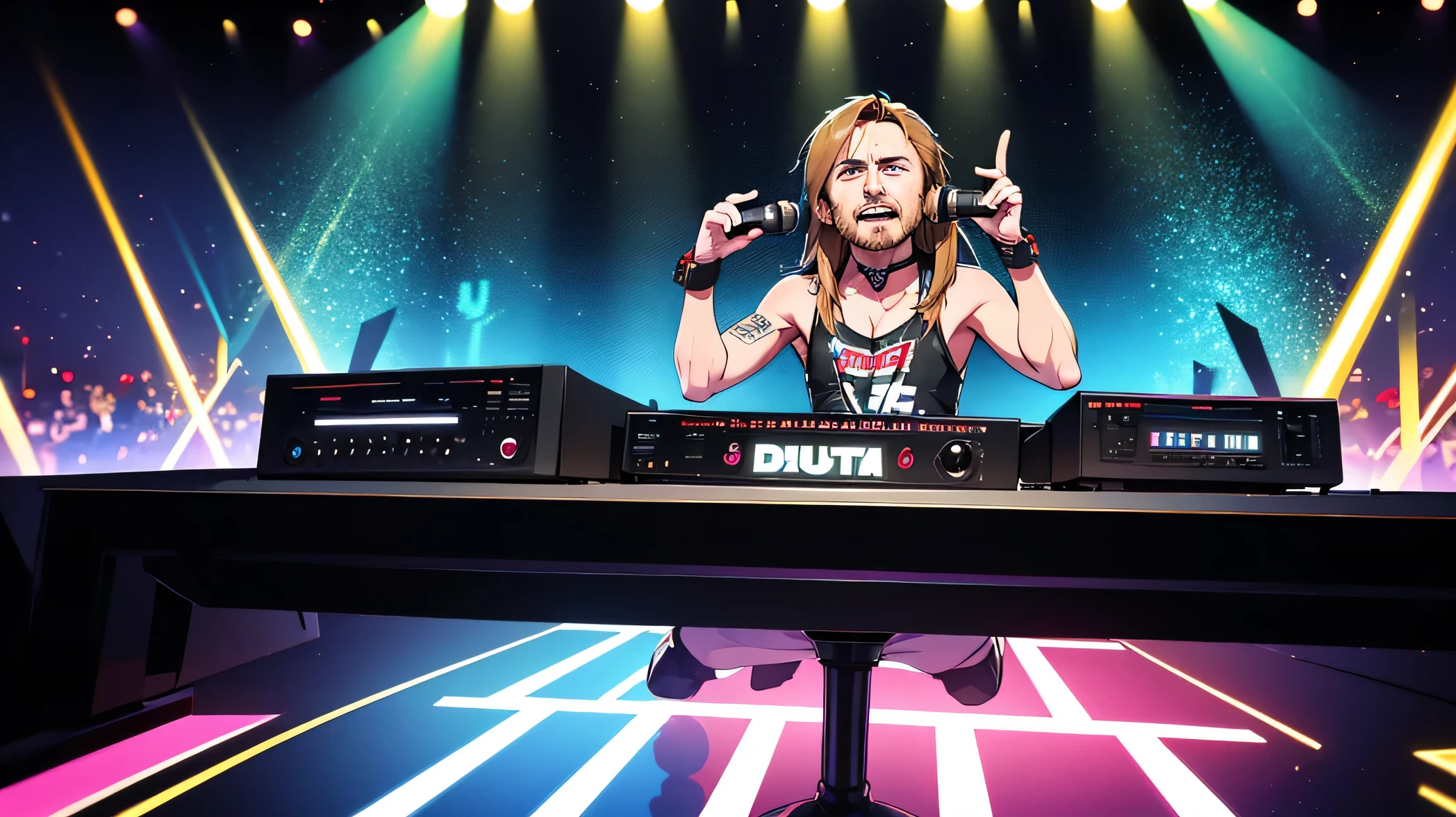(DAVID GUETTA DJ), 8K, ALTA QUALIDADE, uHD, TOCANDO EM DUBAI, CORRIGIR NARIZ TORTO