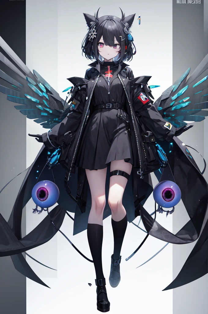 Biochemical monsters,mutated eyes,full body picture,character design