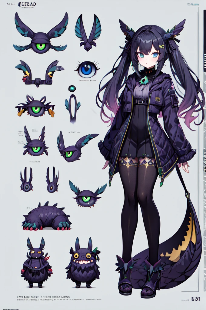 Biochemical monsters,mutated eyes,full body picture,character design,Exquisite,