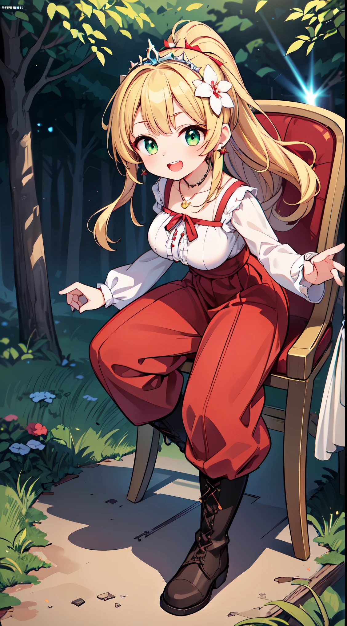 A woman sits in a chair,Legs crossed, small curvaceous , Splash art anime Loliime visual of a cute girl, loli in s, cute anime waifu in a nice dress, anime girl in a maid costume, small loli girl, tnime girl is crouching, anime best girl, Cute anime girl, Best Rated on pixiv
