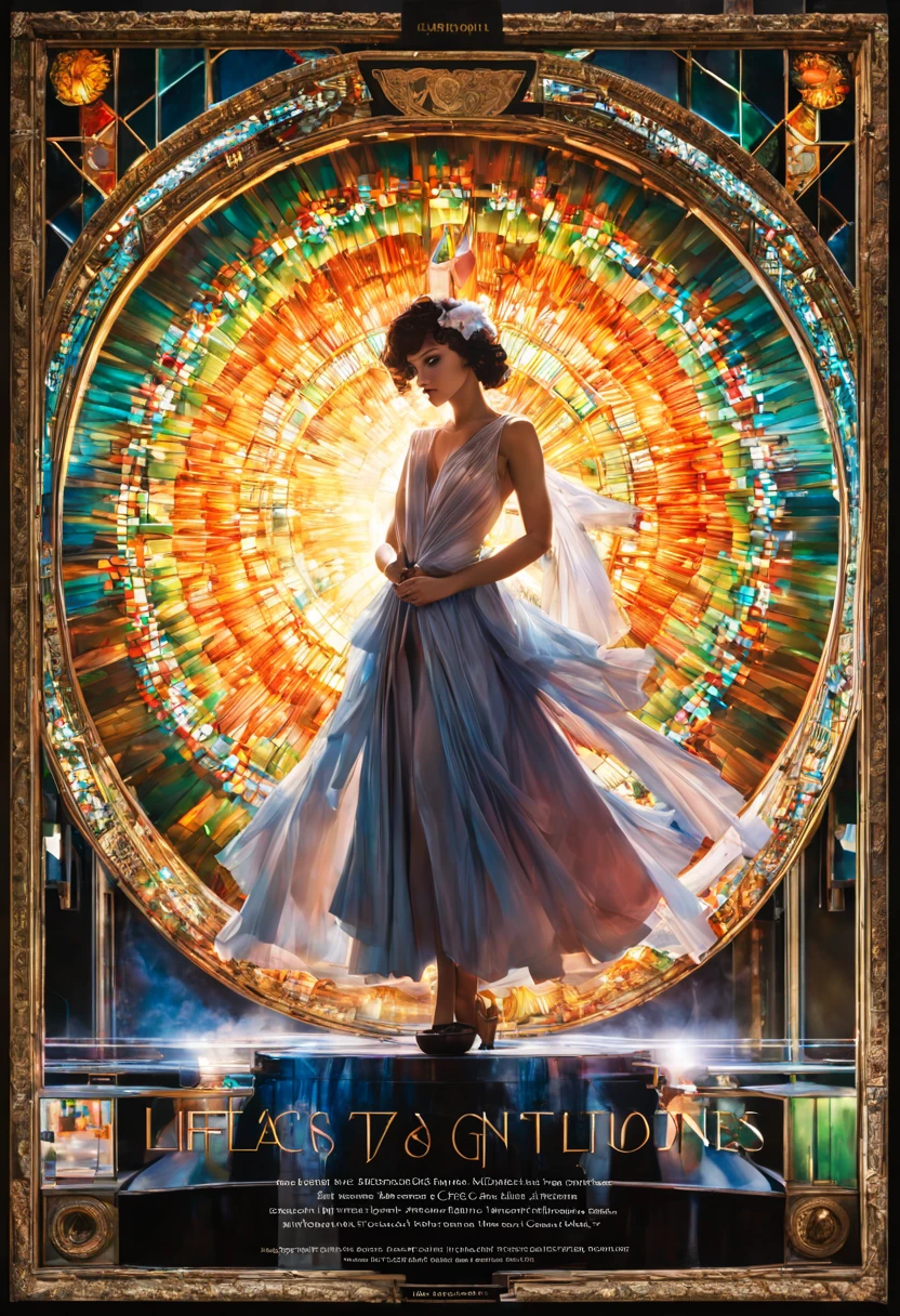 Art-Deco Stained Glass Art; Gorgeous 1920t´ Flapper Girl in a magnificient Art Deco Garden; perfect composition; World Press Photo Award winning Image; contemporary newspaper photography; artistic masterpiece; lifelike; intricately detailed vibrant professional Photography; Canon Lens, shot on Kodachrome ISO ; Action Photography; by Chris Burkard; Dave Lehl; Lucas Gilman; 16k resolutions; dynamic lighting; cinematic; shiny reimagined by Industrial Light and Magic, Hyperrealistic, splash art, concept art, mid shot, intricately detailed, color depth, dramatic, 2/3 face angle, side light, colorful background