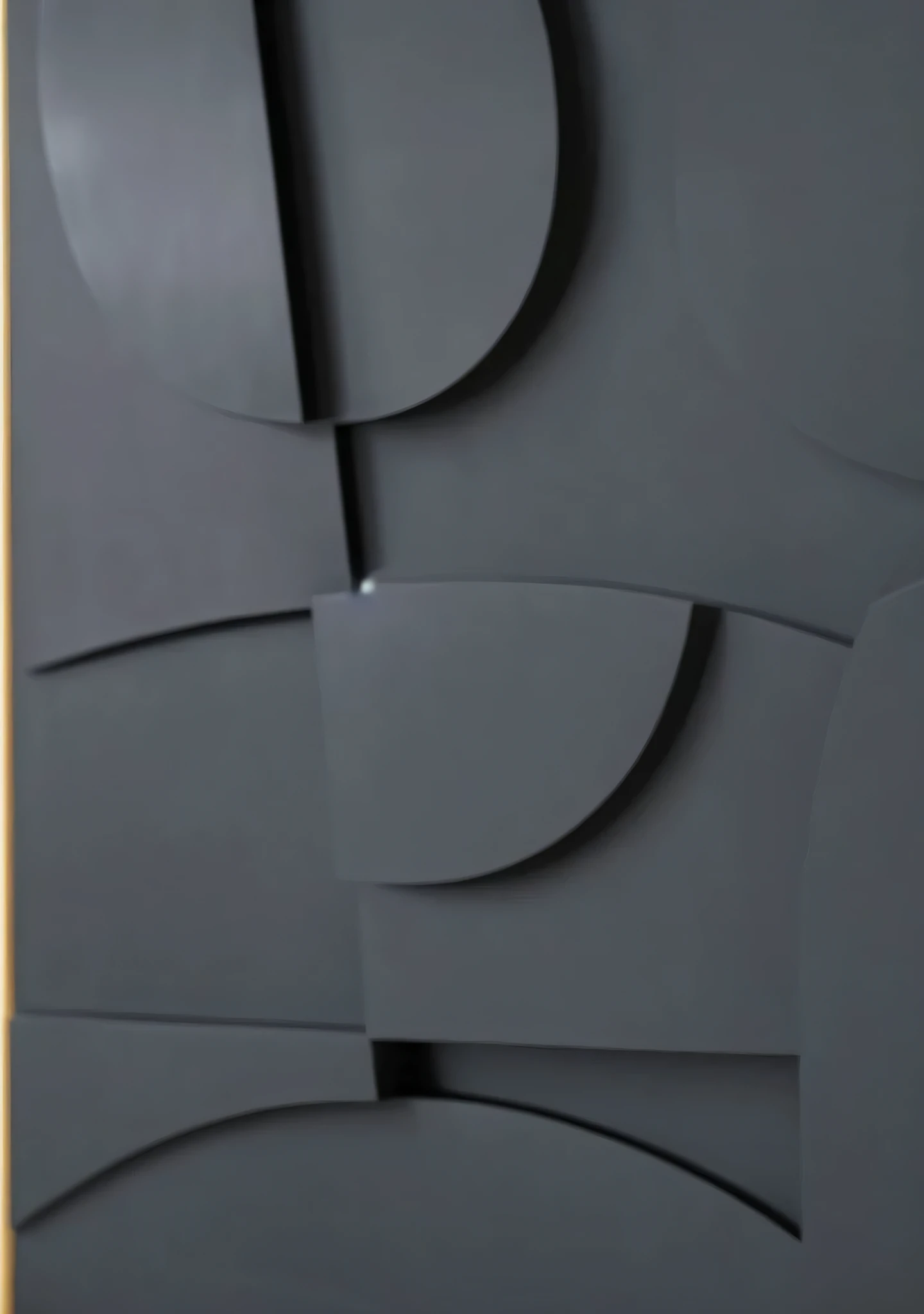 uma pintura abstrata em preto e branco, 3D, 4k, textura do detalhe, darkslategray wall, Direction: Louise Nevelson, preto curvo, Detalhe da textura, inspired Direction: Louise Nevelson, slate, inspirado em Pierre Soulages, grafite, escultural, Estilo de arte concreta, Direction: Isamu Noguchi, texturizado preto, decorative panels