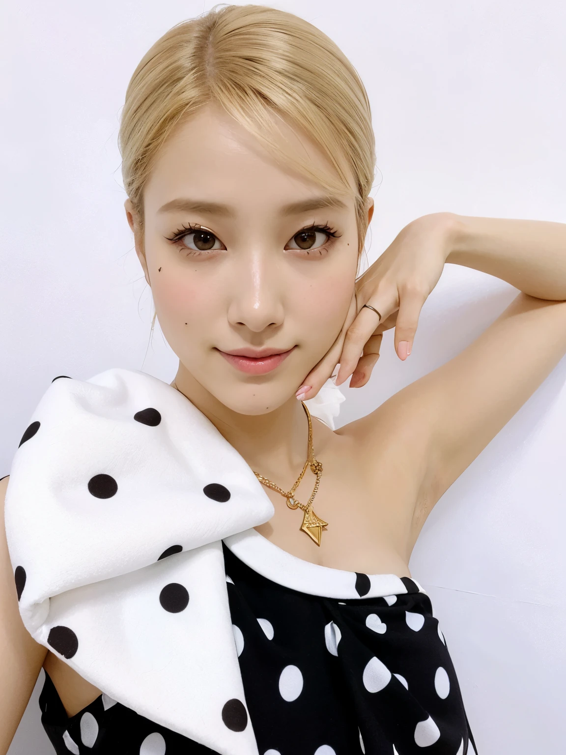 tem uma mulher posando para uma foto com um vestido de bolinhas, parque roseanne de blackpink, Sun Yunjoo, Heonhwa Choe, jossi do blackpink, cl, tzuyu de duas vezes, Lalisa Manobal, Kim Doyoung, Lalisa Manoban do Blackpink, korean idol, jaeyeon nam, portrait of jossi do blackpink