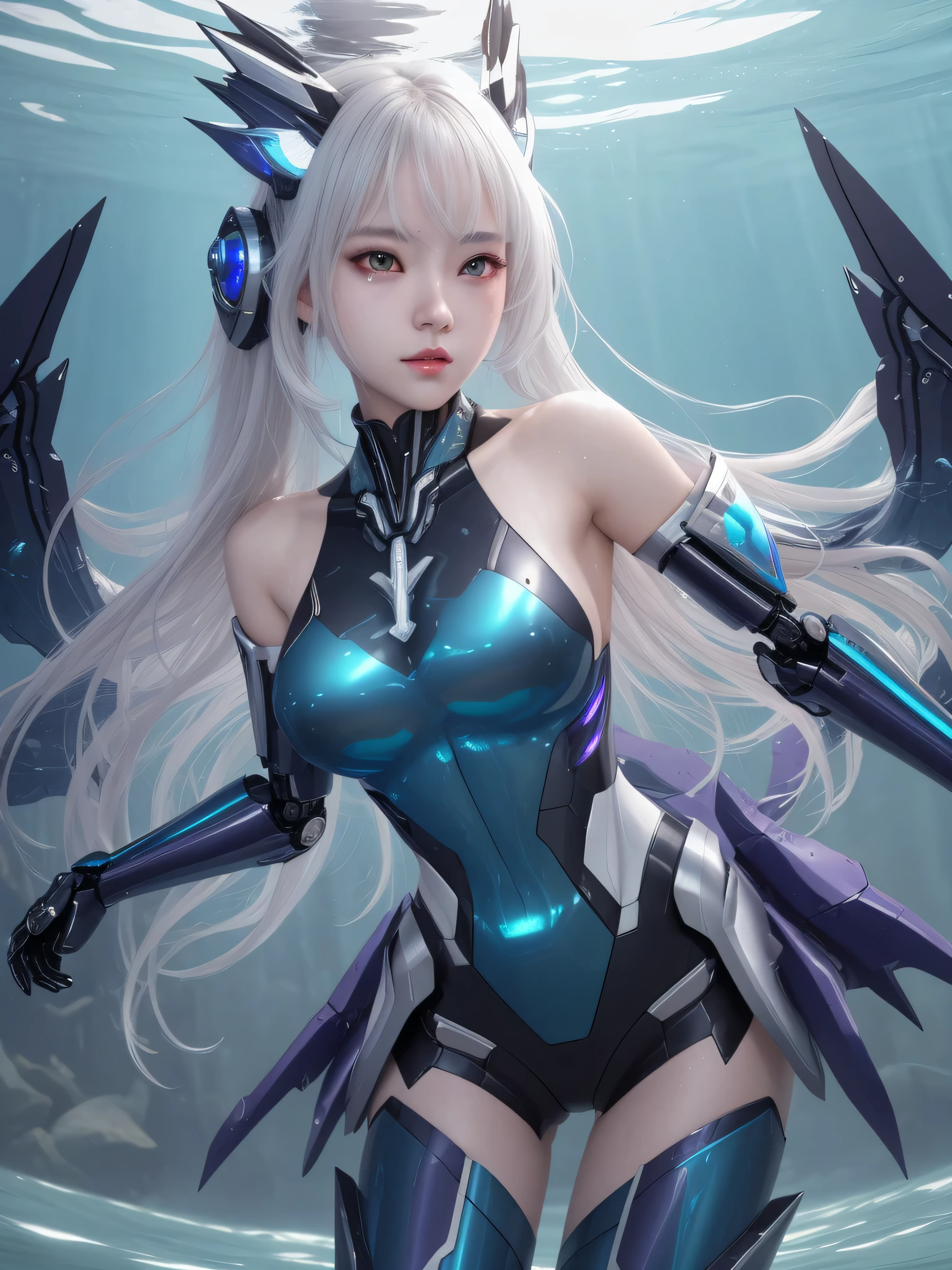 (pieces fly), highest quality,{whole body},((1 girl)),((beauty detailed eye)),{Mecha,Huge_file size},(bare shoulders),SF,very detailed,figure,very detailedなCGユニティ壁紙,submerge,cinematic lighting,elevation angle,{{beautiful face}},take a pose,caustics,fine water surface,,Mechaニカルウィング,Metal wings,Mecha wine cha clothes},robot girl,beautiful detailed face,