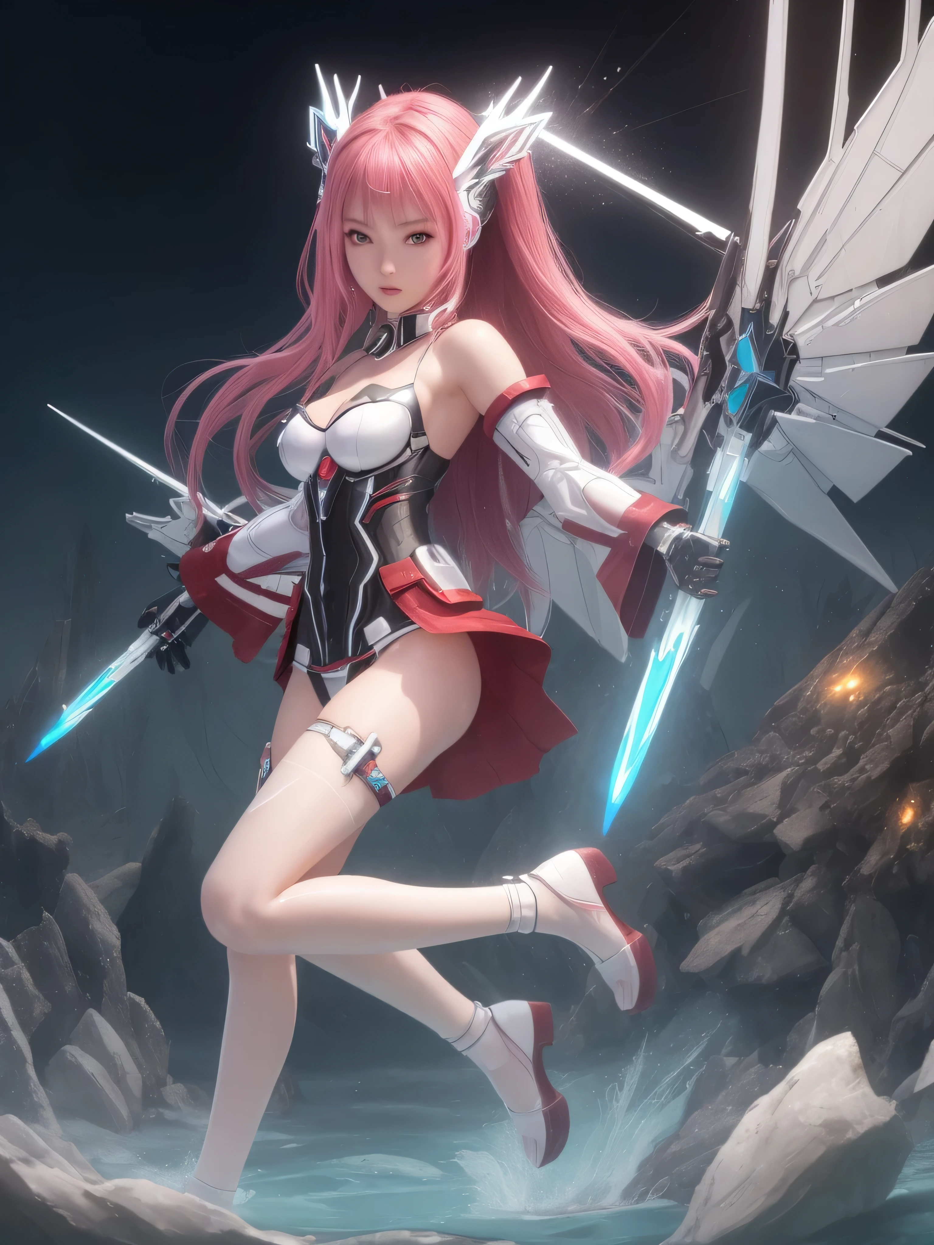 (((RAW image quality:1.4))), (Detailed 3DCG image), 8K resolution, (pieces fly), highest quality,{Full body Esbian},((1 girl)),((beauty detailed eye)),{Mecha,Huge_file size},(bare shoulders),SF,very detailed,figure,very detailedなCGユニティ壁紙,submerge,cinematic lighting,elevation angle,{{beautiful face}},take a pose,caustics,fine water surface,,Mechaニカルウィング,Metal wings,Mecha wine cha clothes}, robot girl,beautiful detailed face,