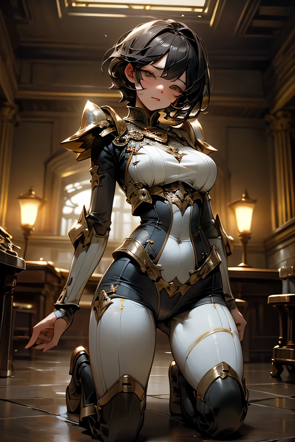 (masutepiece,High resolution,ultra - detailed:1.0),1(Boy,Robot Boy),Perfect male body,Look at the camera,Delicate eyes and delicate face,extremely details CG,Unity 8k wallpaper,intricate-detail,solo person,Detailed face, (Futuristic tight spandex white bodysuit), Best Quality, hands visible, (White Gloves), Beautiful and delicate blue short hair:1.5 , full length shot(fls) , big thighs , big hips , insane details, hyper details , photorealistic , ,only boy ,only male , puffy nipples , 16k resolution , ultra-high clarity , hyperrealism, uhd,. K-pop idol , whore , slutty whore , swollen nipples , defeat , grins ,thick thighs, male , unrealistic wide hips , unrealistic pelvis ,
