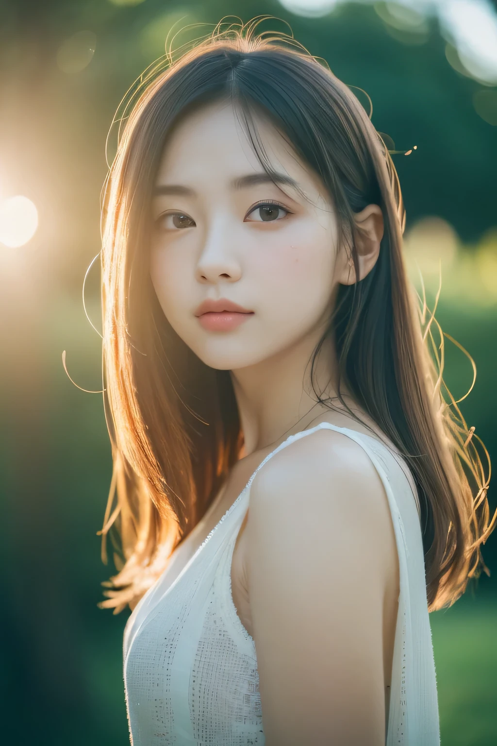 (8K,RAW photo, masterpiece),(realistic, photo-realistic:1.2),(extremely detailed 8K wallpaper),(sharp focus, Depth of bounds written),(blur background:1.2),(sunlight during the day:1.2),look at the camera, 1 girl