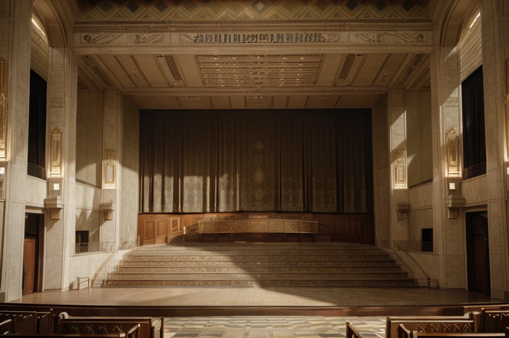 (highest quality,4K,8K,High resolution,masterpiece:1.2),super detailed, ((art deco architecture)), National Gallery of Art、((Geometric pattern))、bright atmosphere、(Asahi), ((State Guest House:1.3))