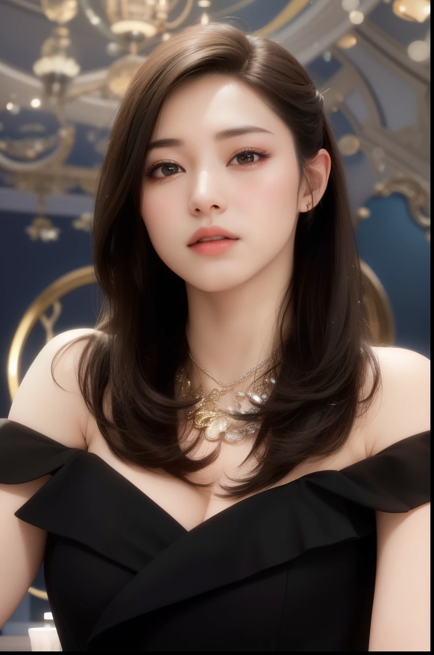 Beautiful big breastokeh), indoors, detailed luxury living room, gentle and charming beautiful goddess, Korean(kpop-idol), solo, necklace, oval face, double eyelids, smart, good hands, good feet, Natural, (from below angle), (glossy skin:1.05), ((low angle)), Perfect figure, (64k, UHD, RAW photo, best quality, masterpiece:1.4), (realistic, photo-realistic:1.37), ultra high res, photon mapping, radiosity, physically-based rendering, professional soft lighting