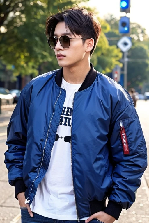Beautiful men's flight jacket