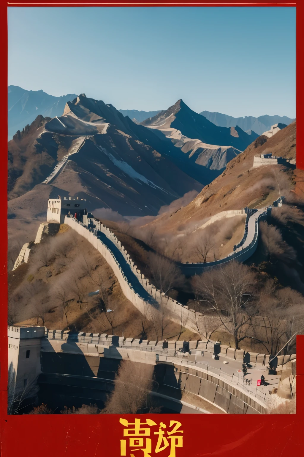 Add a five-star red flag in the middle