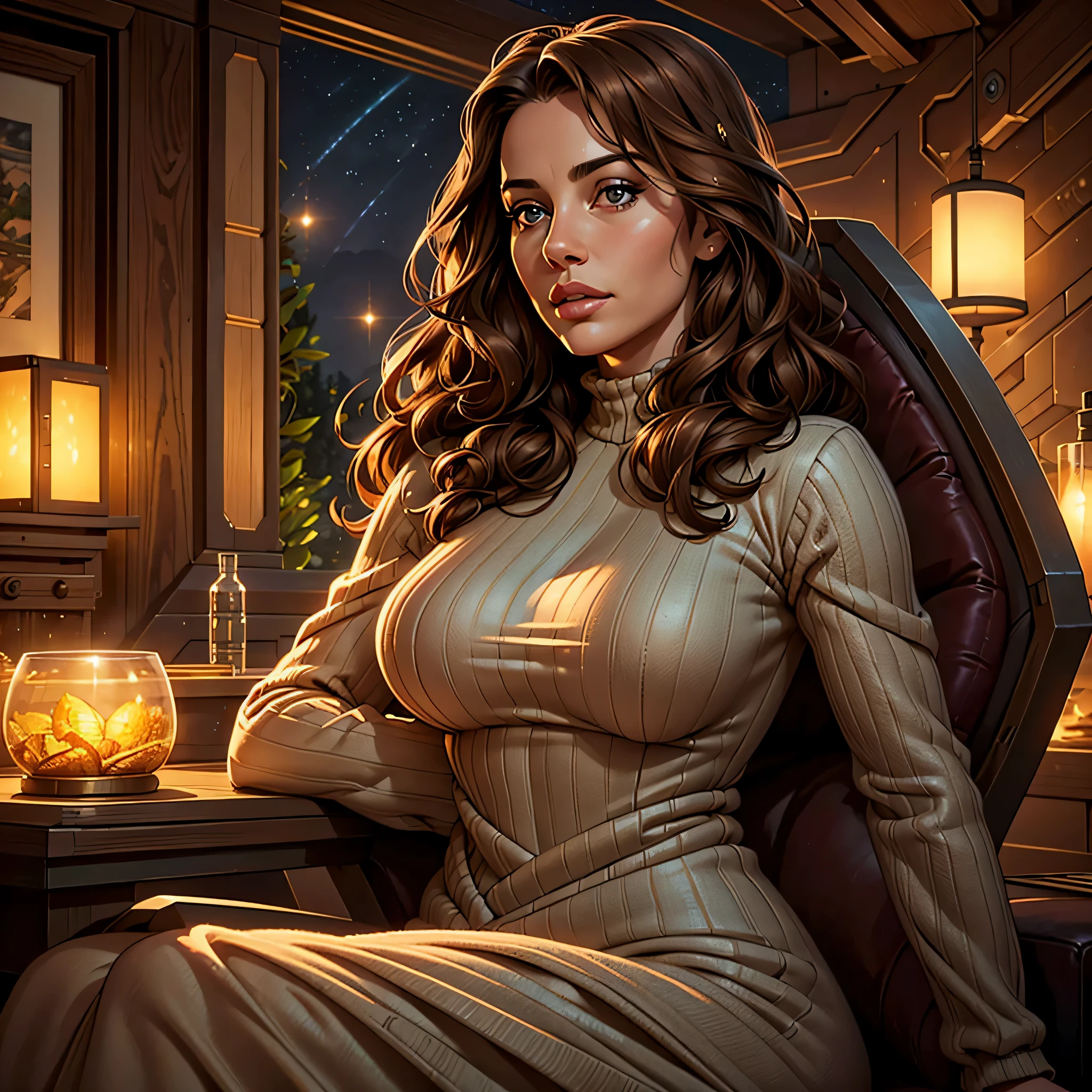 sexy padme milf, 3d art, starwars, natalie portmant, white nightgown,