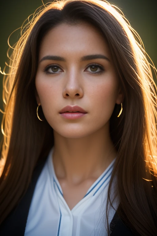 Hyperrealist portrait of female by david hockney and alphonse mucha,fantasy art, photo realistic, dynamic lighting, artstation, poster, volumetric lighting, very detailed faces, 4 k, award winning,, 1girl, in the dark, deep shadow, low key,cowboy shot,(official clothing:1.4) ,long hair,white hair,