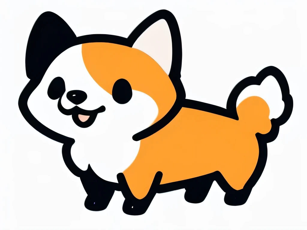 White background，Matchstick Men，full body display，dog