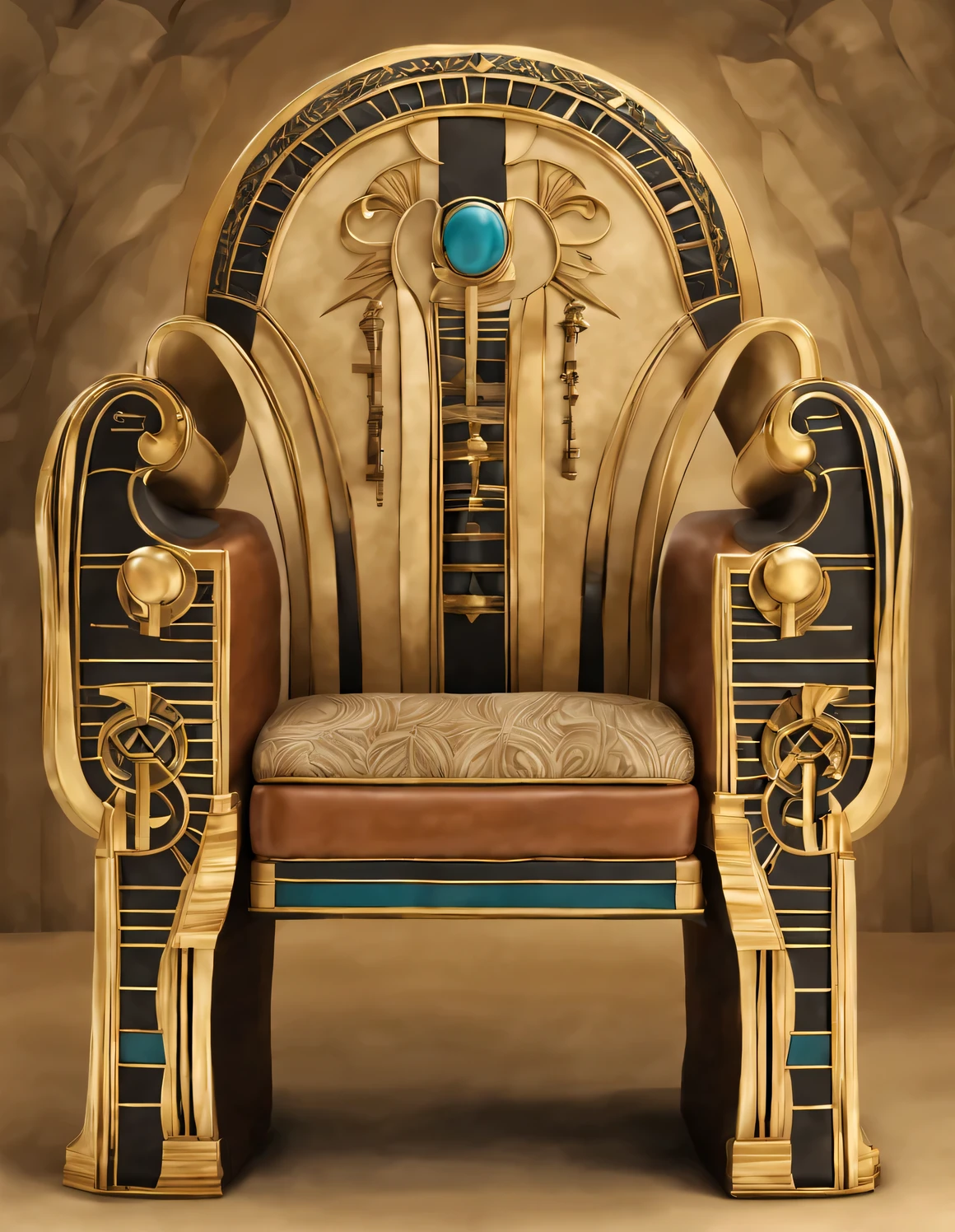 an art deco , a chair,ancient egyptian style