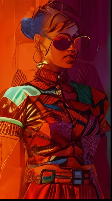 Use image 1 but change her clothing apparel from image 1 to original Bolivian casaca shirt from image 2.