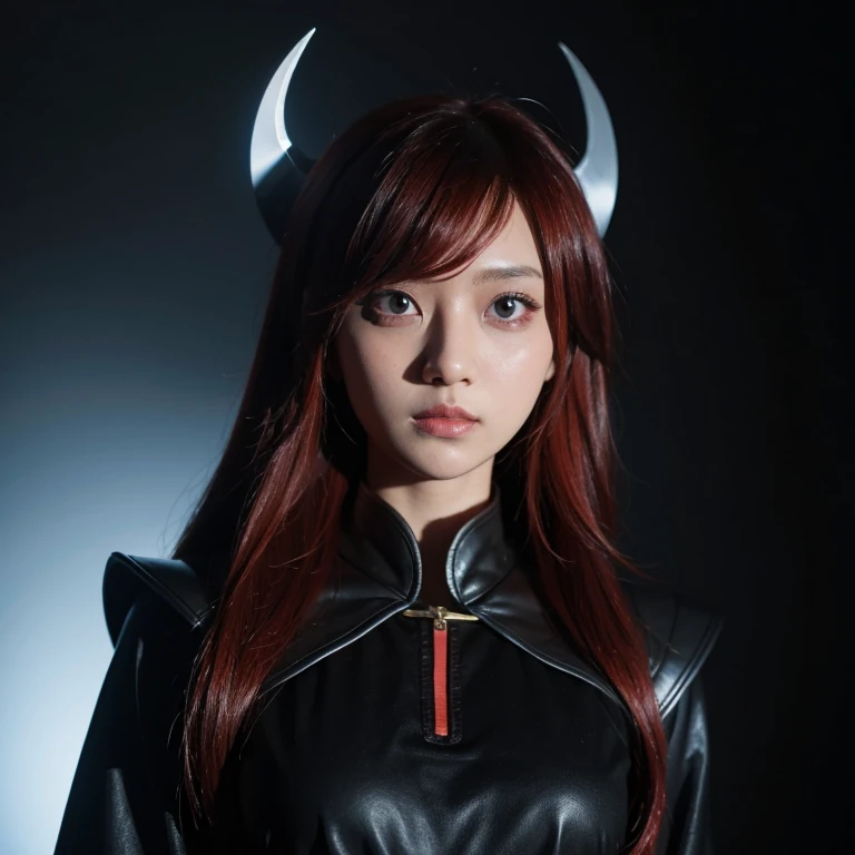 cosplay, dota 2, lina, face, black background, shadow