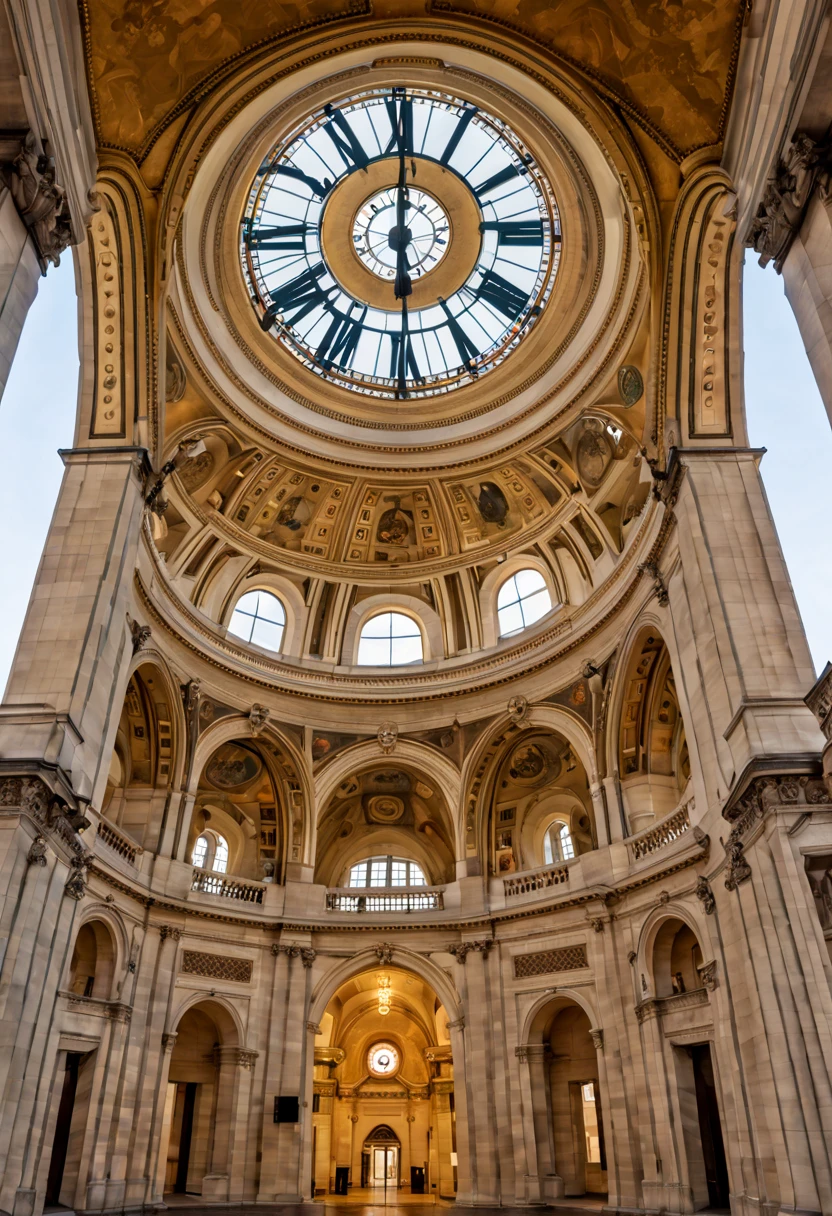Arafad view of large building with clock on top, Budapest, neoclassical dome tower, by Emma Andijewska, in a city, by Mattia Jama, Thomas Hafner, majestic architecture, It has huge domes and arches, author:Bertalan Szekeli, author:Adam Centerpetri