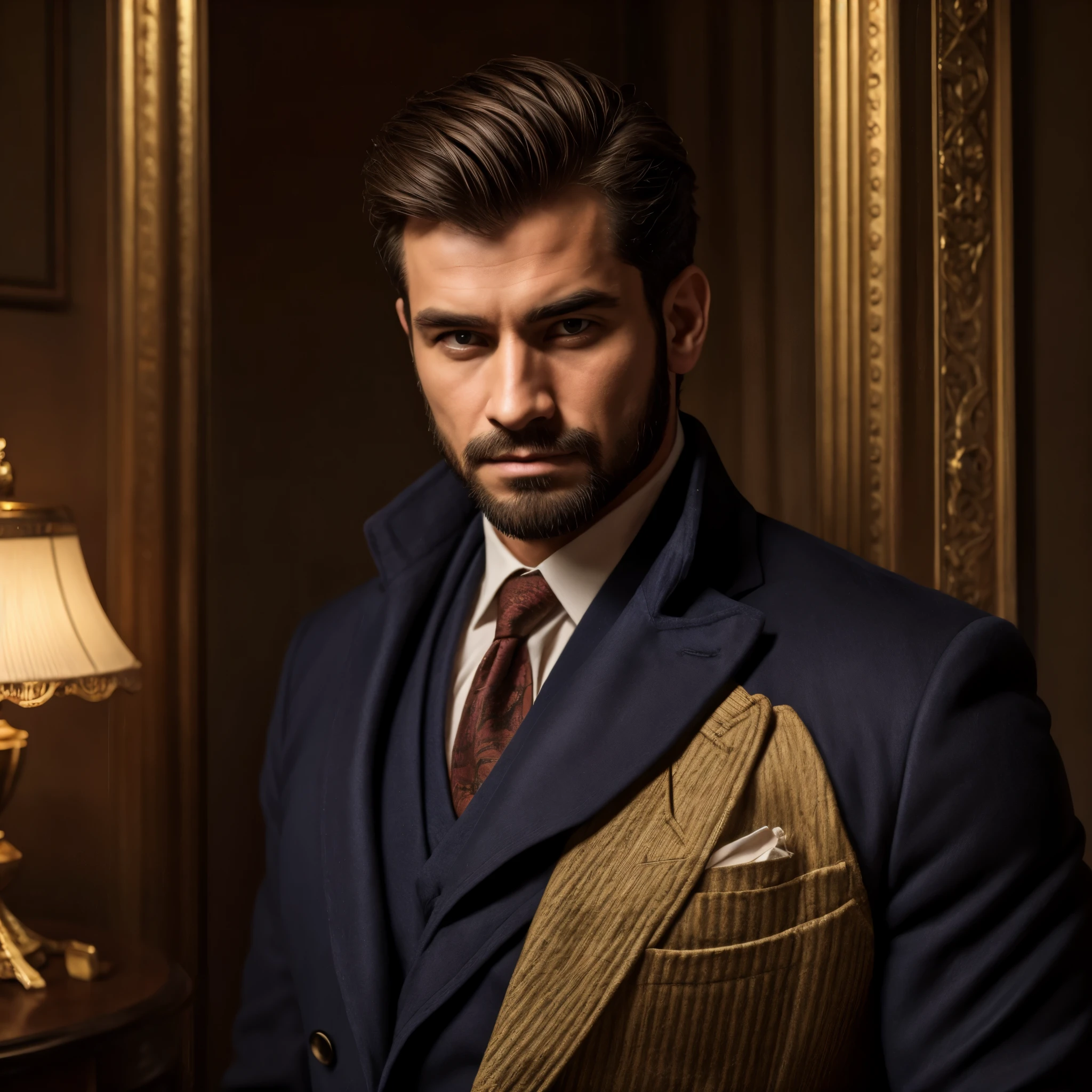 Portrait of masculine gentleman 