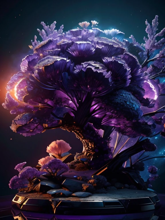 Incredible and spectacular scenes, ((high quality)), ((detailed)), ((fantasy)), "purple plasma brain, purple plasma body, realistic, best quality, 4K, flowers trapped in blisters at the top realistic, (handsome teenager and beautiful girl hugging and kissing), full body portrait", image quality (3D rendering effect) , exquisite details,