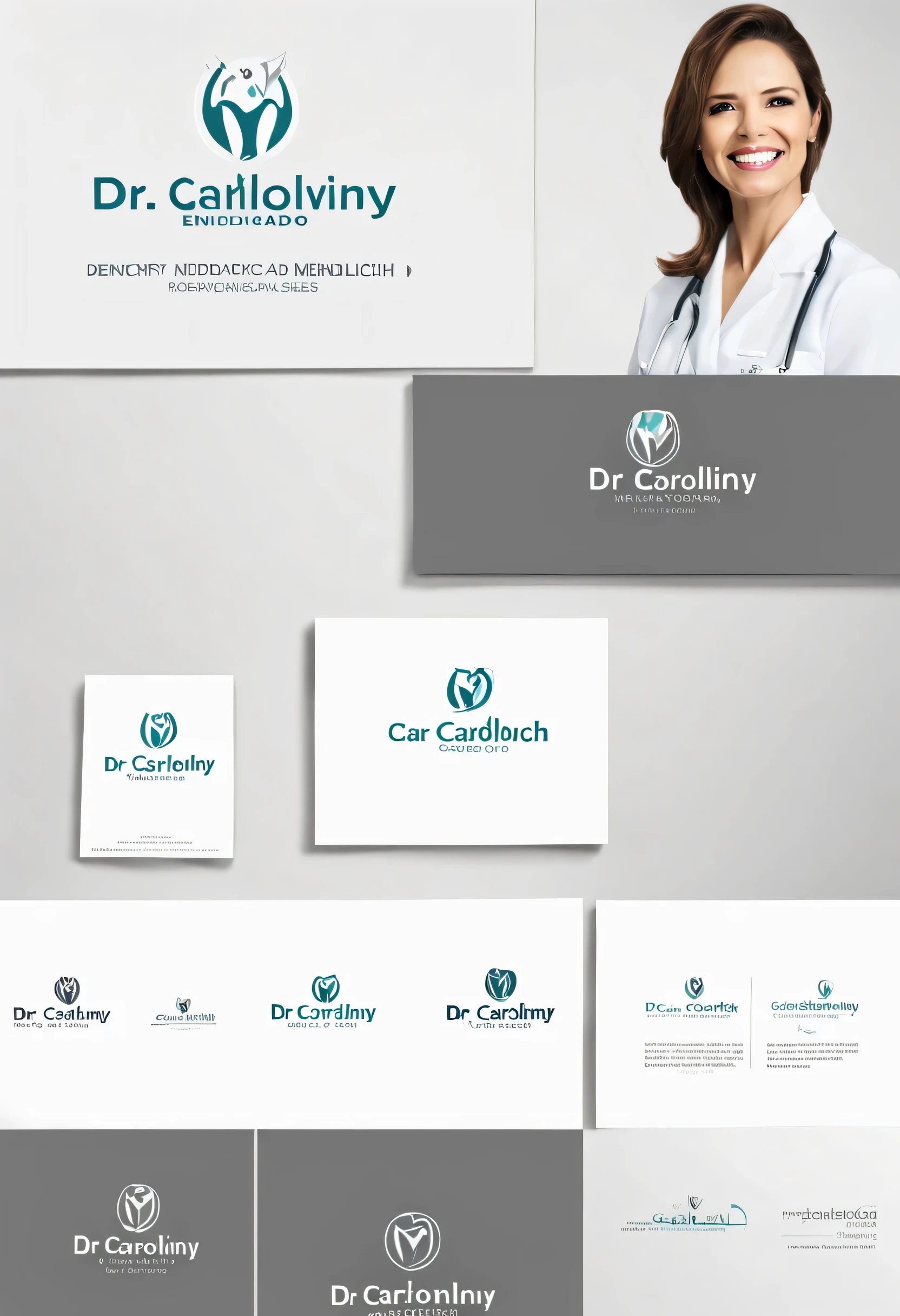 Crie um logotipo de odontologia minimalista com o texto "DR. Caroline Finalmente Machado Odontologia."