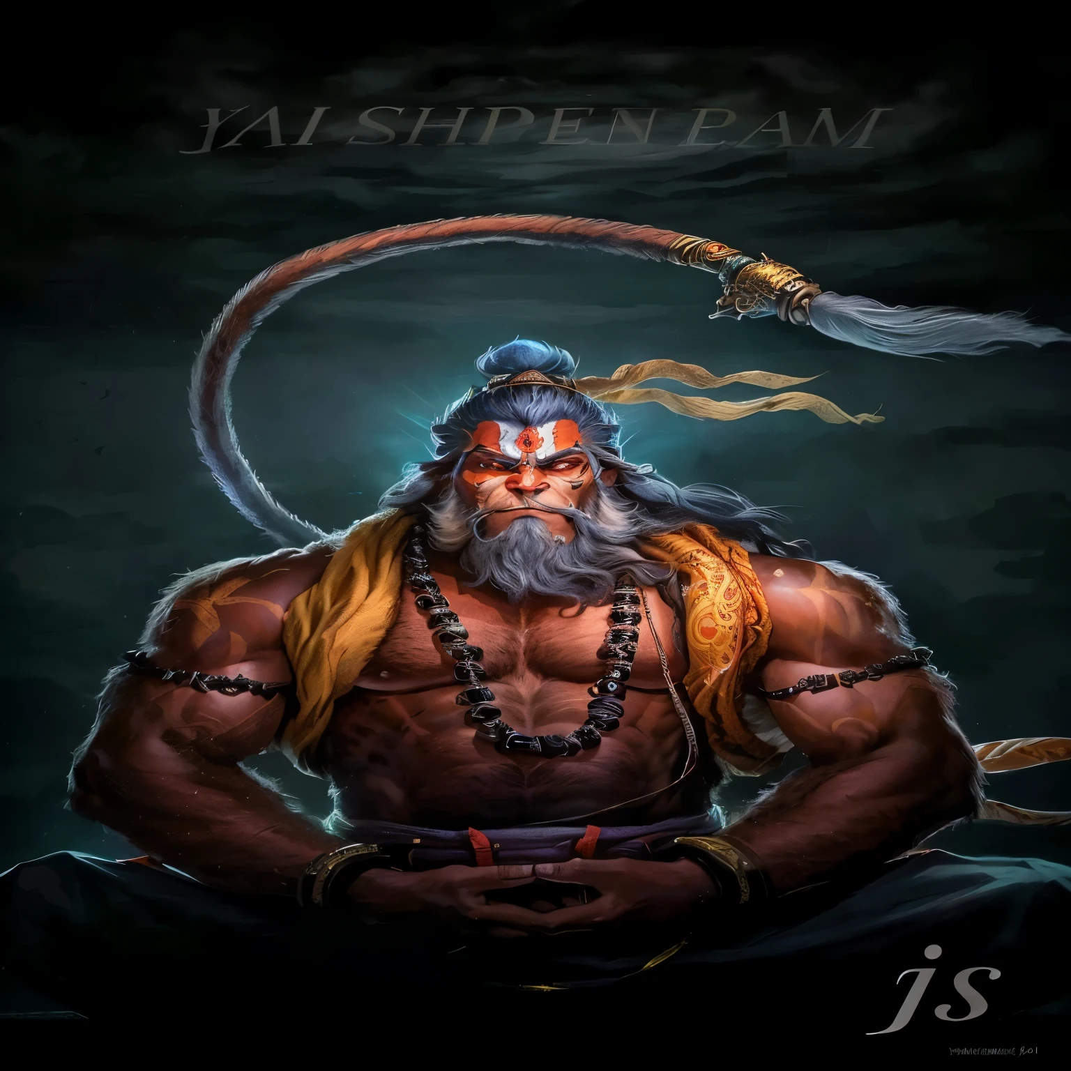 painting of a man with a snake on his head, hanuman!! head building, narasimha, god shiva the destroyer, sun wukong, indian god, by Daryush Shokof, wukong, mobile wallpaper, inspired by Kailash Chandra Meher, cyborg hindu godbody, kalighat hanuman!! head building, hindu god, amazing wallpaper