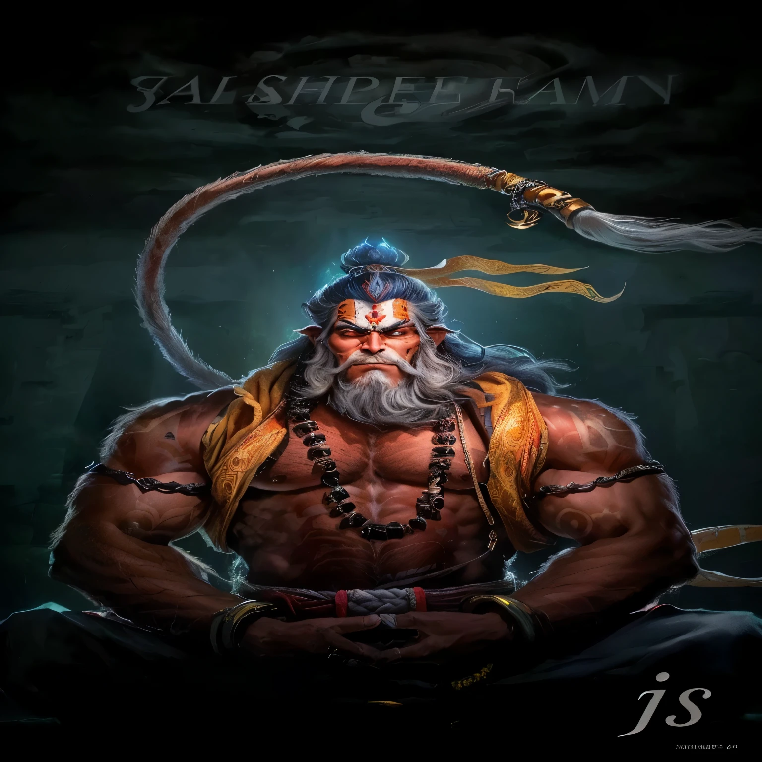 painting of a man with a snake on his head, hanuman!! head building, narasimha, god shiva the destroyer, sun wukong, indian god, by Daryush Shokof, wukong, mobile wallpaper, inspired by Kailash Chandra Meher, cyborg hindu godbody, kalighat hanuman!! head building, hindu god, amazing wallpaper
