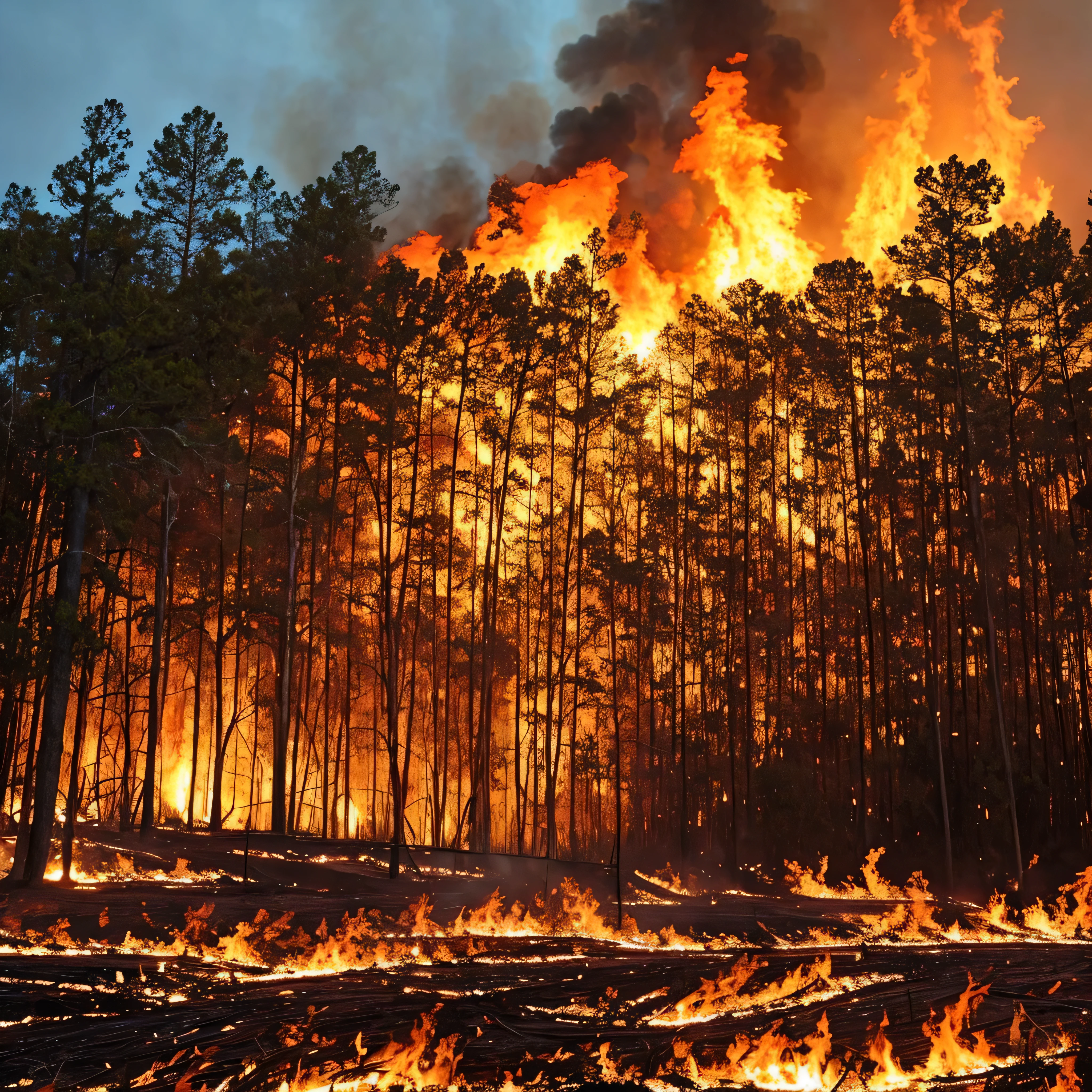 Florida forest fire.