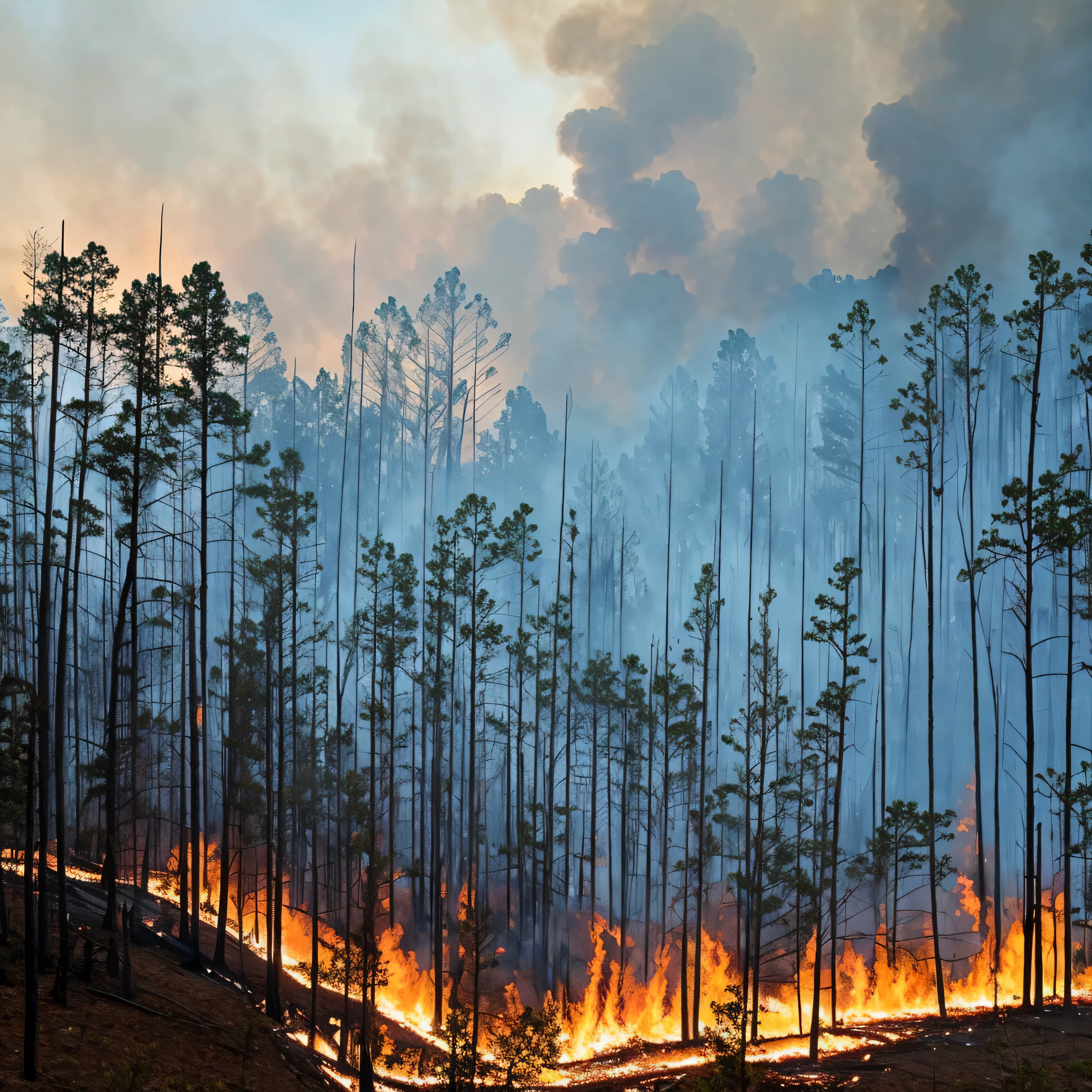 Florida forest fire.