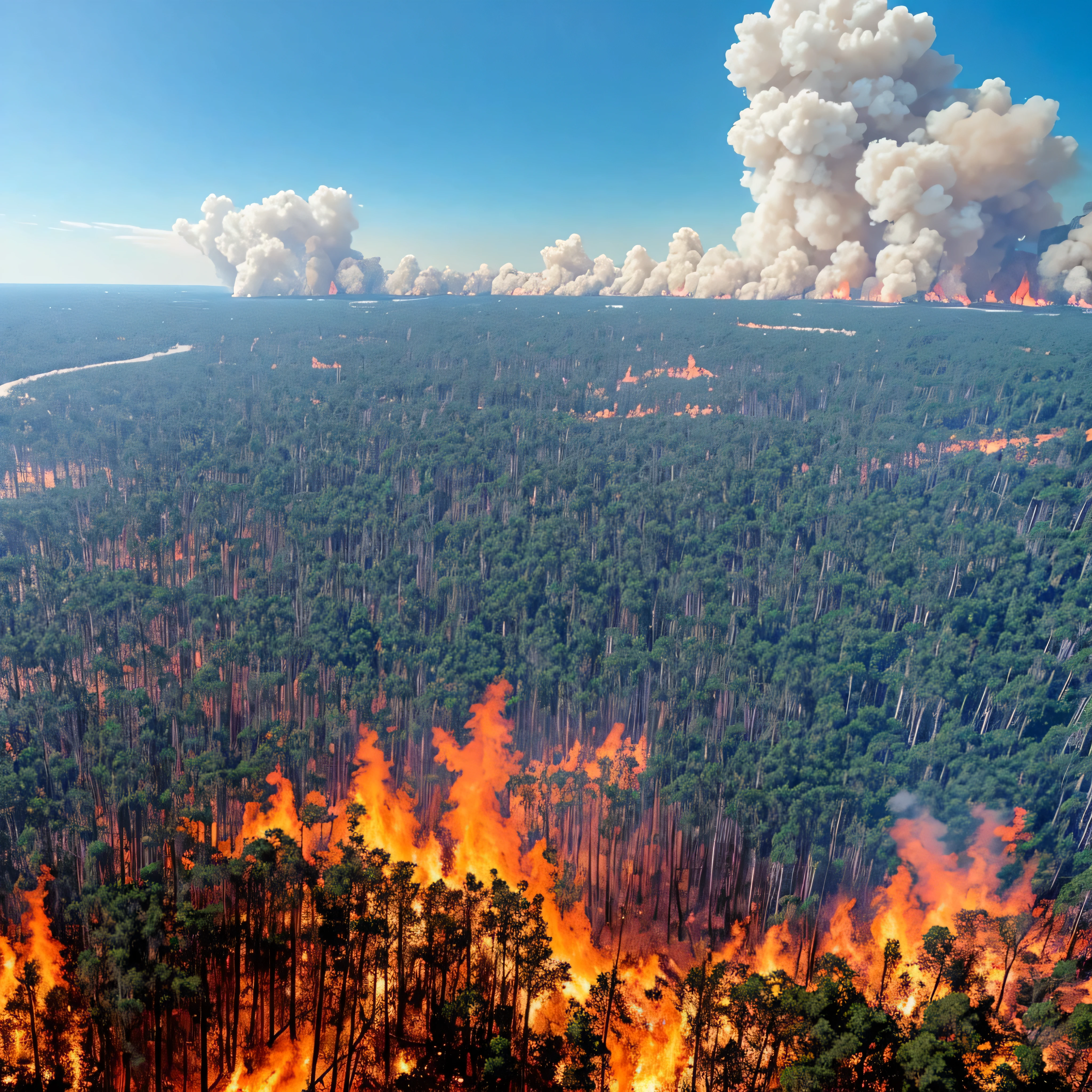 Florida forest fire.