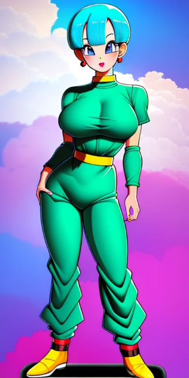 buruma_brief_older, buruma_dbz_buu, standing, solo, large_breasts, masterpiece, best quality, detailed face, detailed eyes, highres,